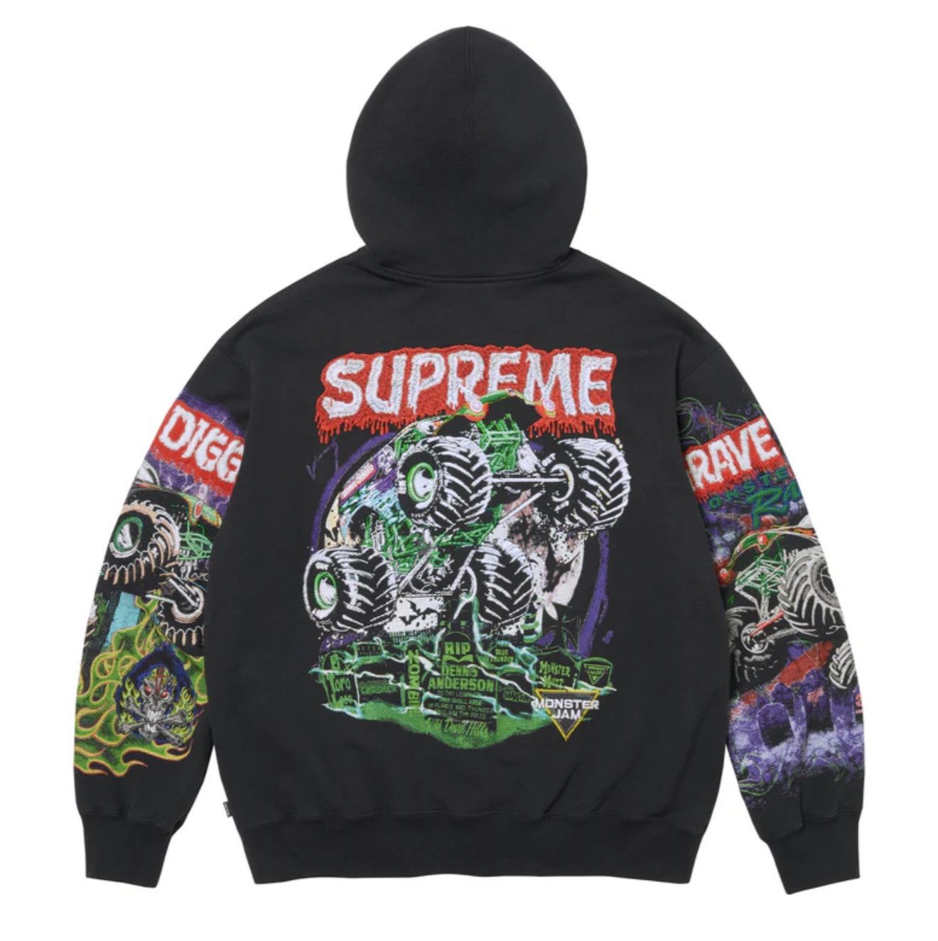 Supreme Supreme Monster Jam Grave Digger Zip Up Hooded Sweatshirt Size US L / EU 52-54 / 3 - 5 Thumbnail