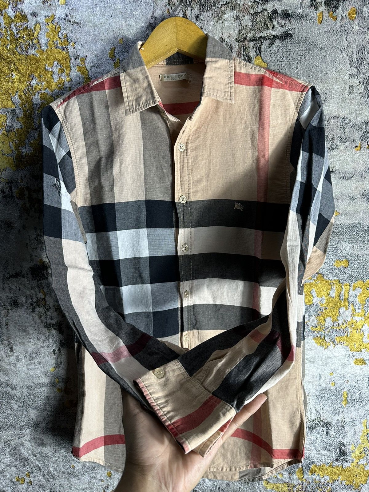 Burberry × Vintage Distressed Burberrys Plaid Novacheck Long Sleeve Shirt Size US M / EU 48-50 / 2 - 4 Thumbnail