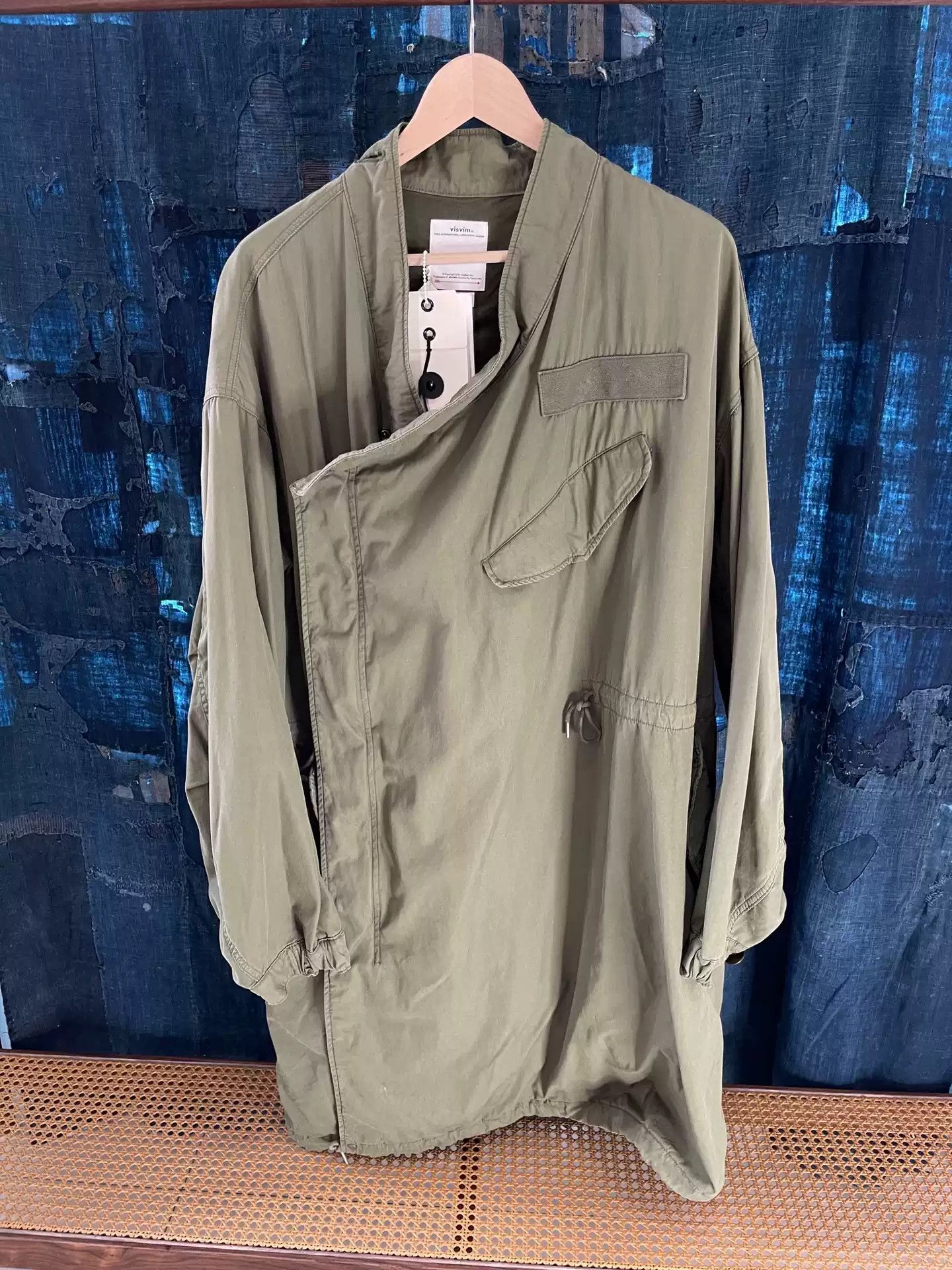 image of Visvim 20Aw Chamdo Fishtail Parka C/ny in Olive, Men's (Size Small)