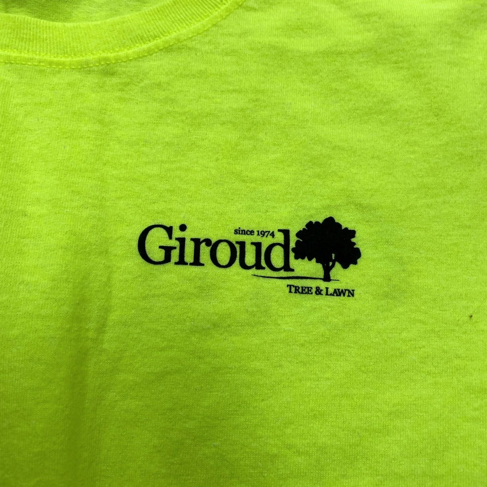 Jerzees Jerzees Dri Power Shirt Mens L Neon Green Long Sleeve Cotton Giroud Tree Shirt Mens Long Sleeve Green Logo Crew Neck Athletic Dri-Power Shirt Mens Size US L / EU 52-54 / 3 - 2 Thumbnail