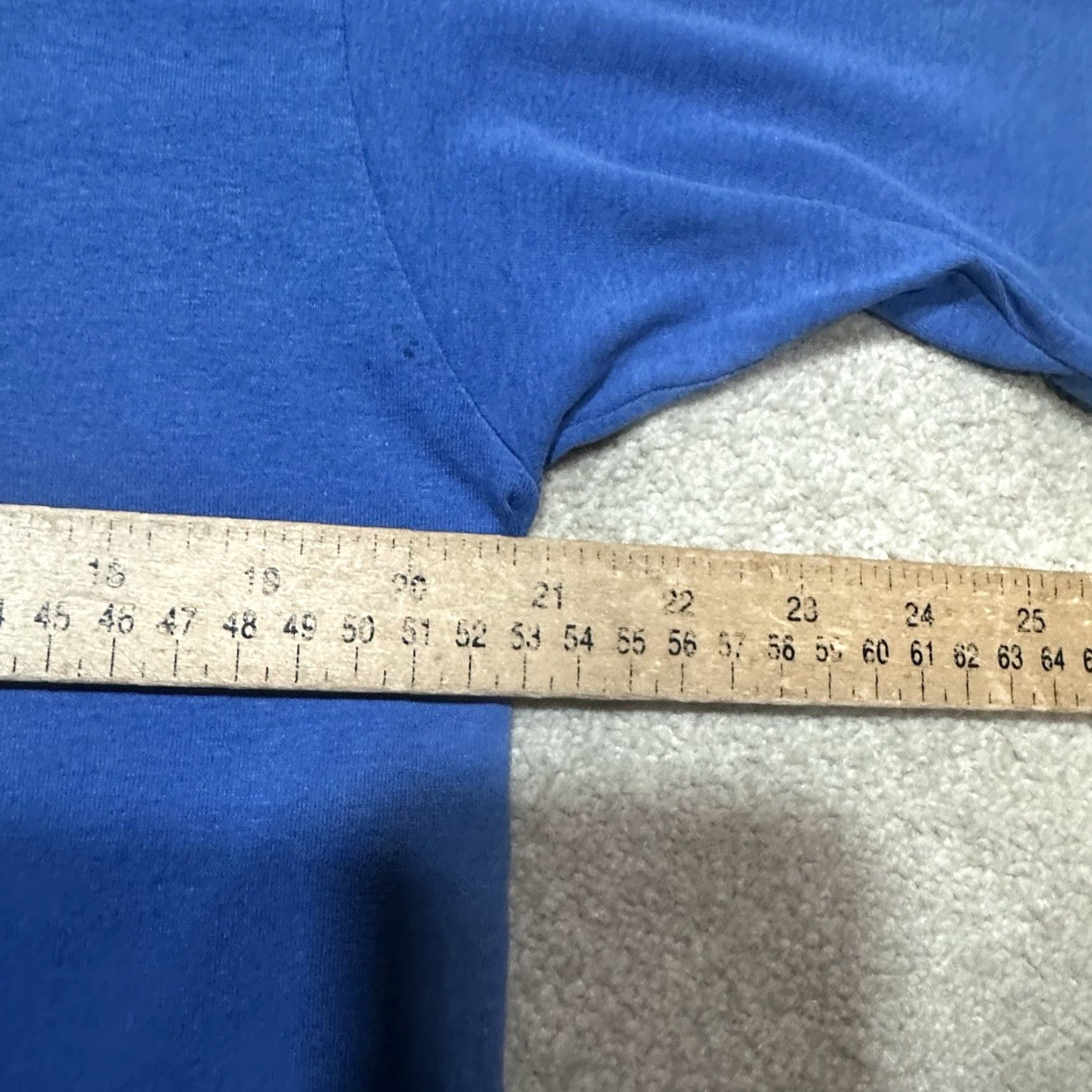 Hanes VINTAGE Hanes T-Shirt Mens Large Blue 80s 90s Fifty Fifty Single Stitch Crew Neck Short Sleeve Cotton Size US L / EU 52-54 / 3 - 6 Thumbnail