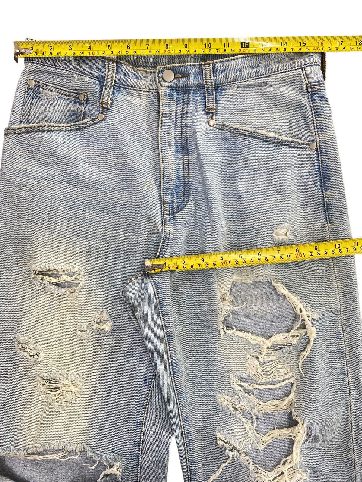 Japanese Brand Japanese Brand Distressed Faded Wash Baggy Jeans Size US 32 / EU 48 - 9 Thumbnail
