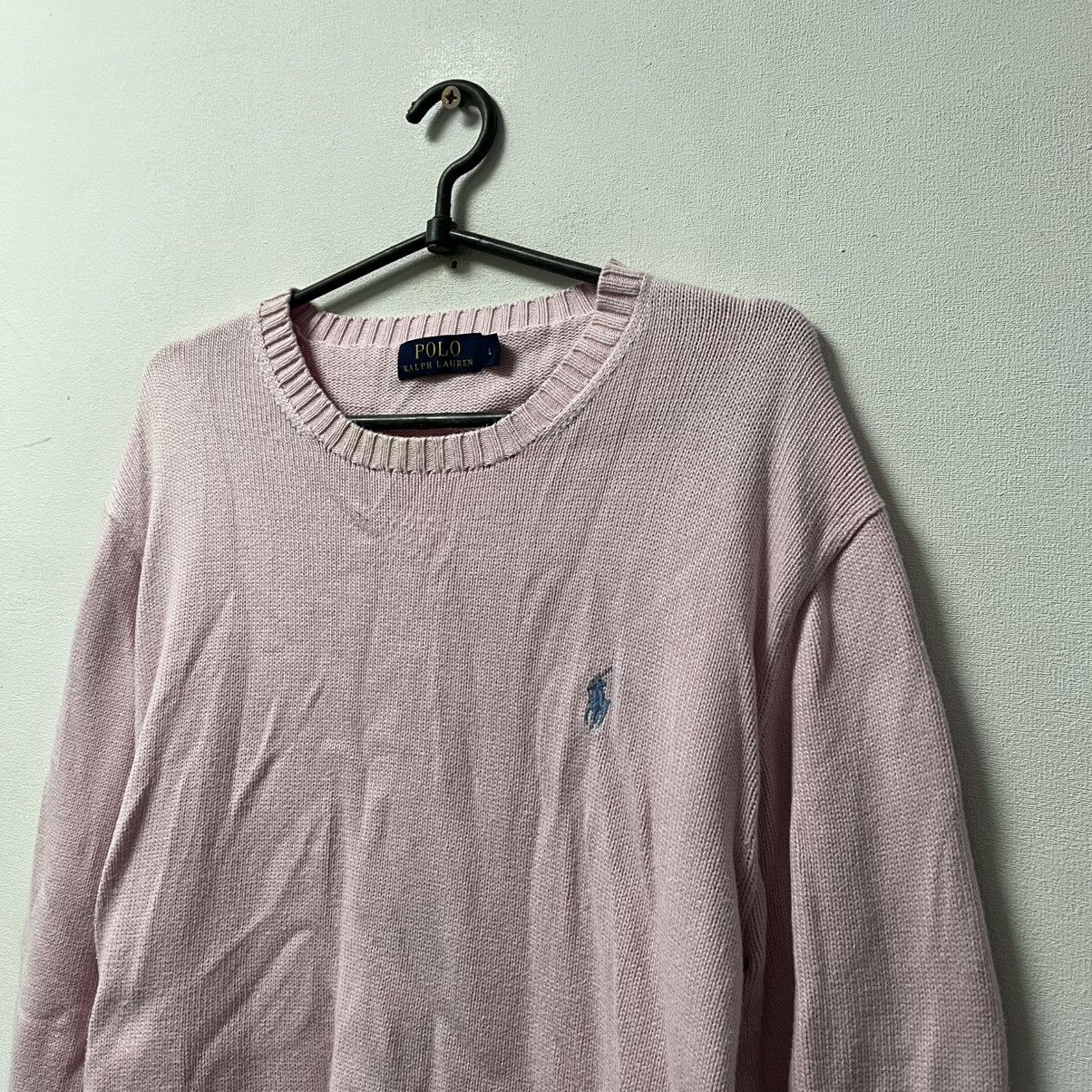 Ralph Lauren Vintage 90s Polo Ralph Lauren Sweater Pink Size US L / EU 52-54 / 3 - 2 Thumbnail