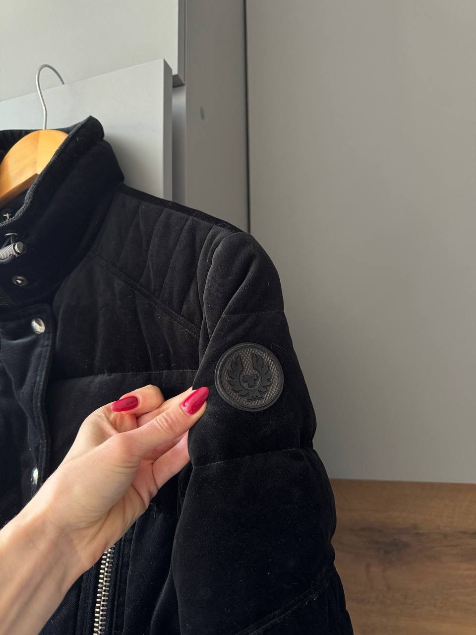 Original Belstaff Padded Velour Puffer Jacket