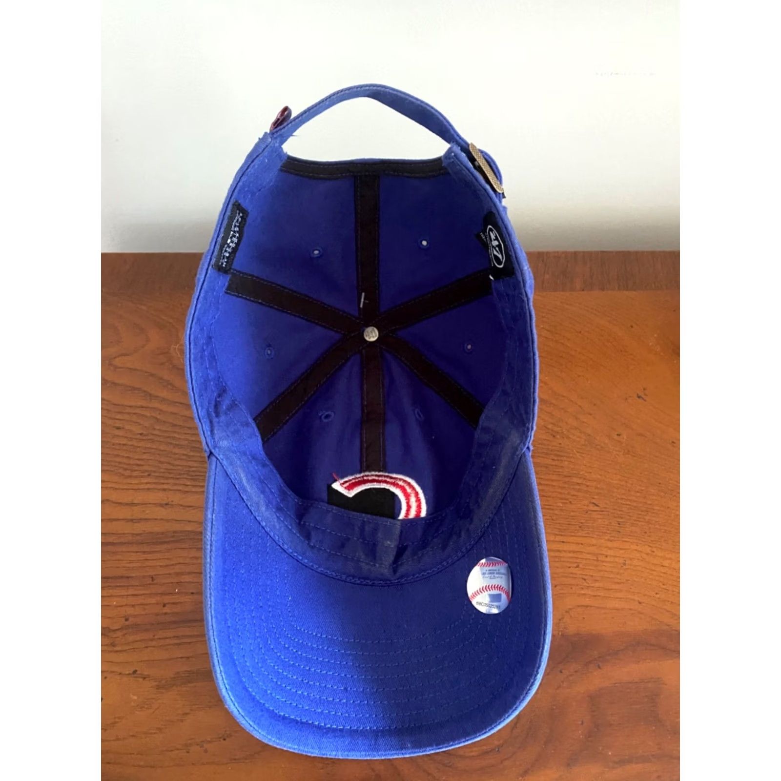 MLB Chicago Cubs Hat Baseball Cap 47 Brand Adjustable Blue MLB Mens Curveback Strapback EUC Size ONE SIZE - 4 Thumbnail