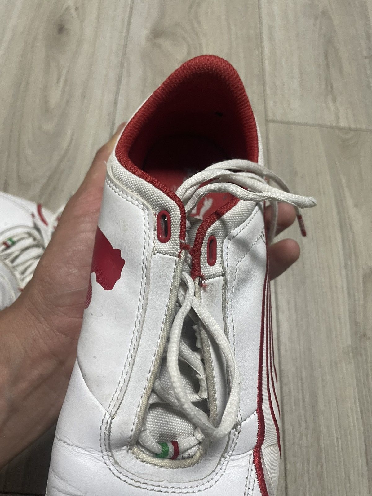 Ferrari × Puma × Vintage Vintage 00s Puma Ferrari Speed Cat F1 Red Leather Shoes Rare Size US 7.5 / EU 40-41 - 21 Thumbnail