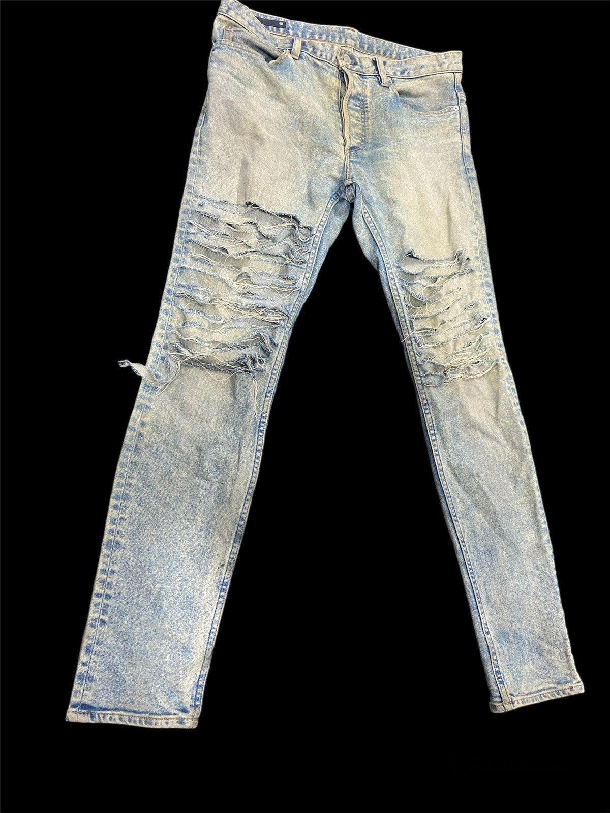 Destroy Lonely × If Six Was Nine × Japanese Brand SUPER DESTROYED SKINNY PANTS MINEDENIM JAPAN BRAND Size US 33 - 3 Thumbnail