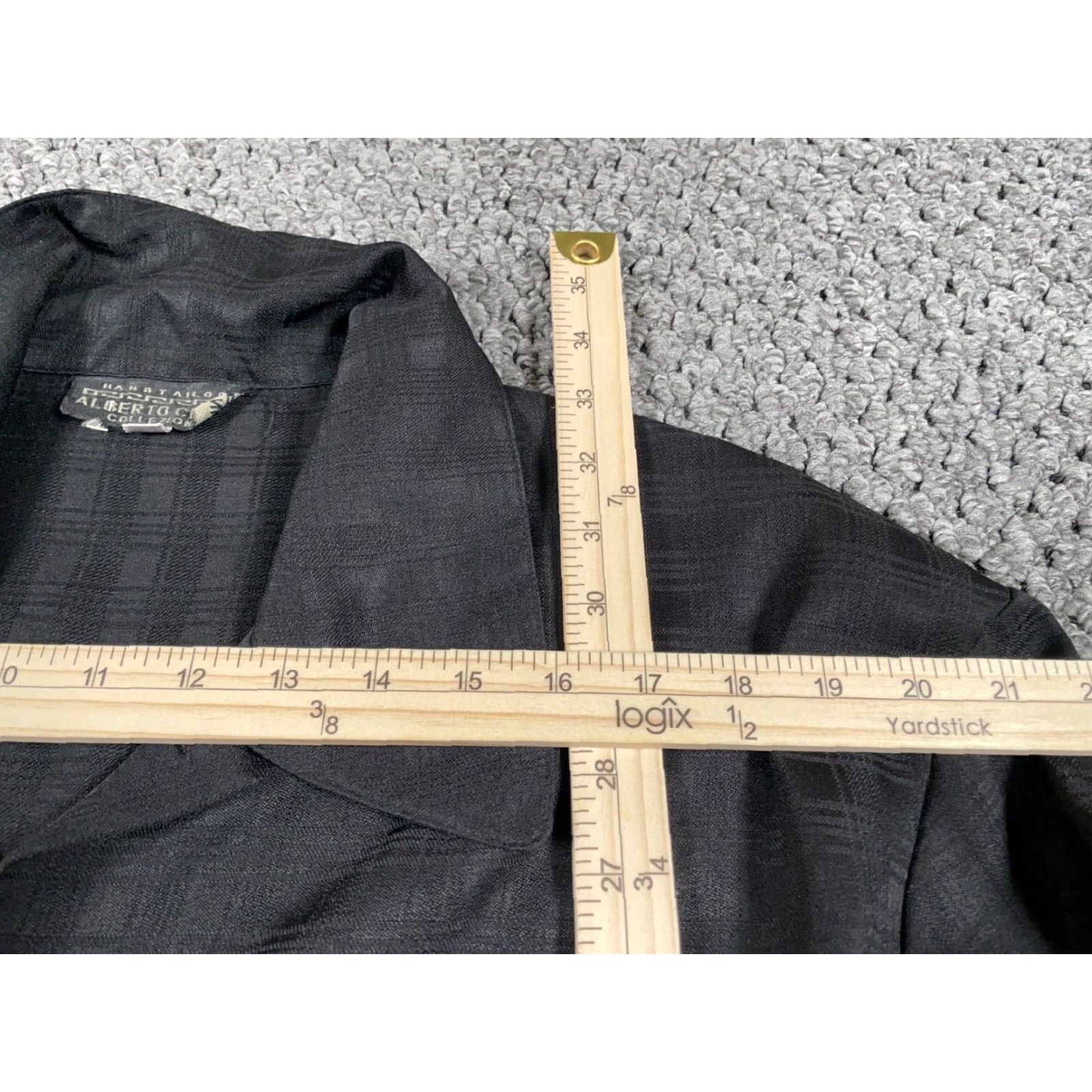Vintage VTG Vintage Dad Style Shirt Adult Large Black Tonal Check Front Pockets Sopranos Shirt Men Large Black Check Pockets 80s Retro Size US L / EU 52-54 / 3 - 6 Thumbnail