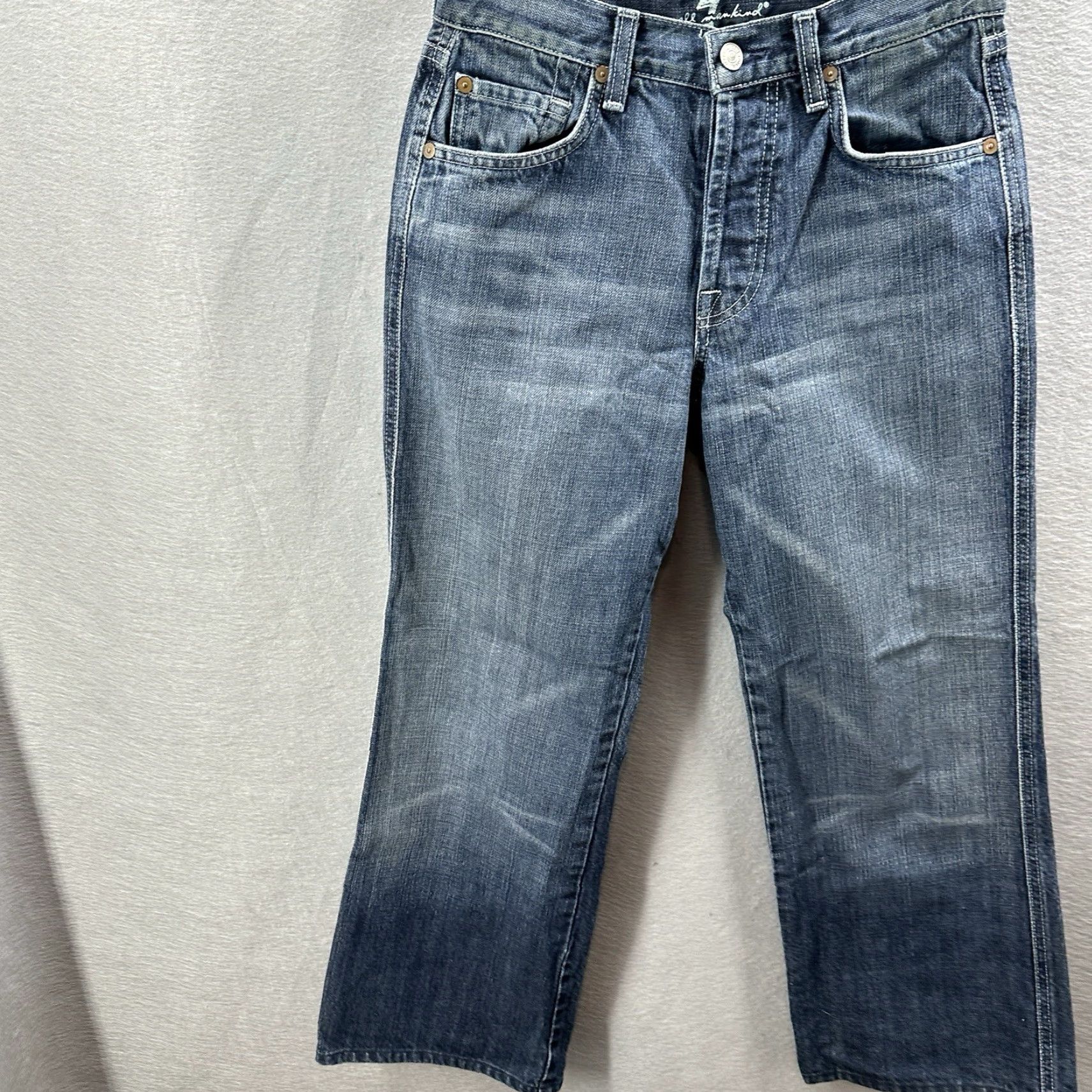 7 For All Mankind 7 For All Mankind Boot Cut Jeans Women 28 x 26 A Pocket Distressed Blue Size 28 Womens Jeans Size 28" / US 6 / IT 42 - 2 Thumbnail