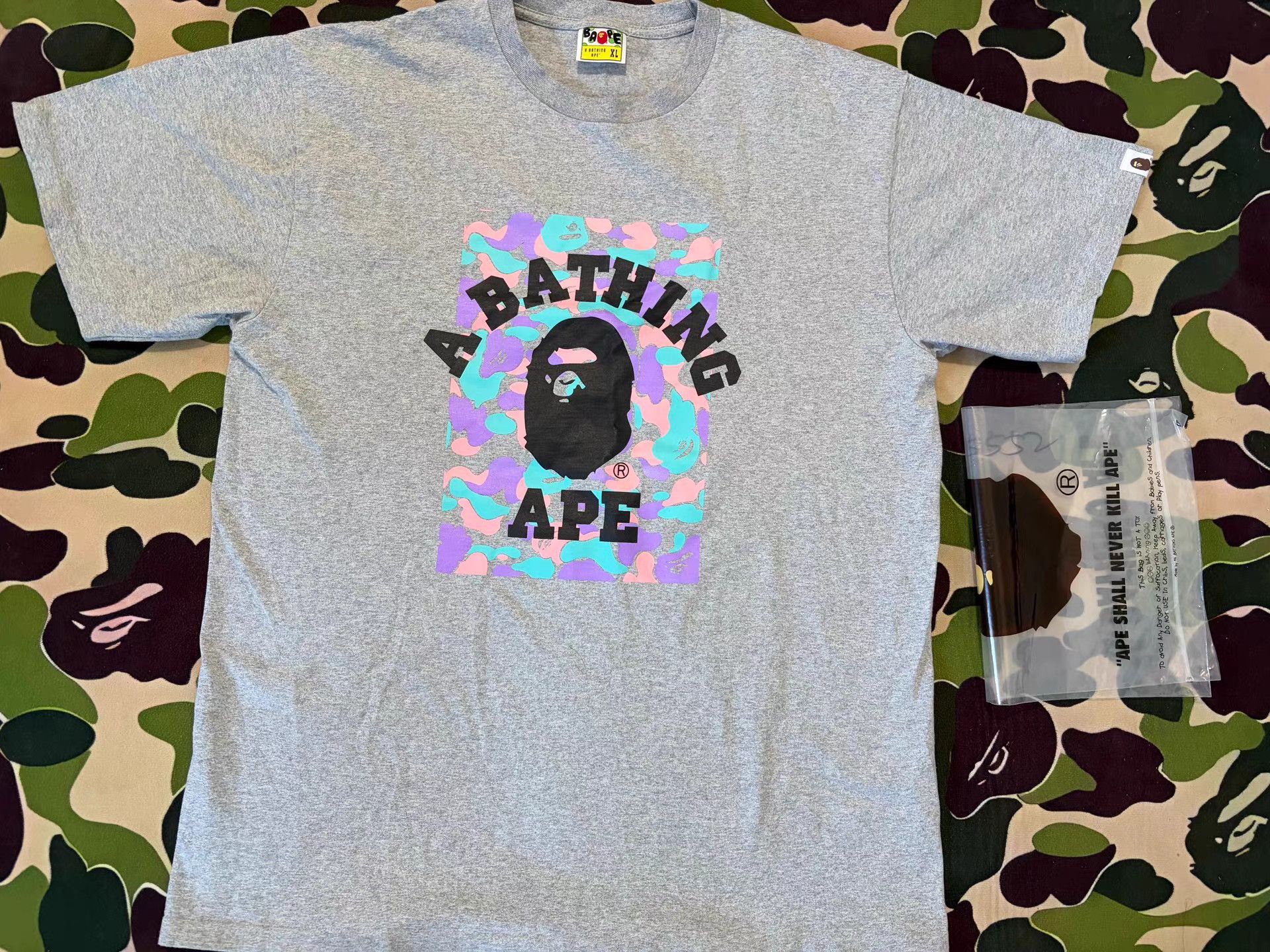 Bape A BATHING APE Bape Ape Head T-Shirt Size US XL / EU 56 / 4 - 1 Thumbnail