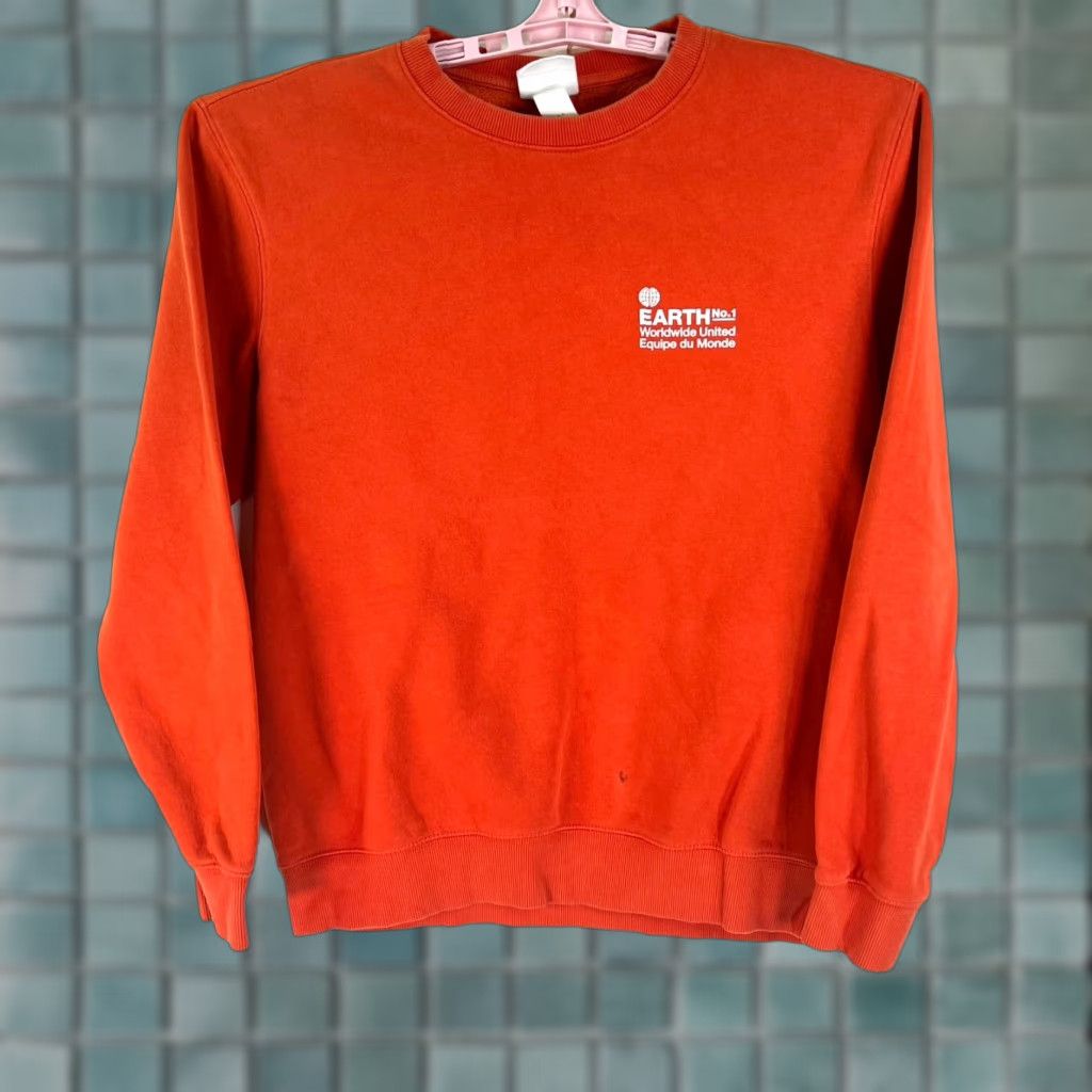 H&M H & M Earth #1 Sweatshirt Mens Size S Orange Size US S / EU 44-46 / 1 - 1 Thumbnail