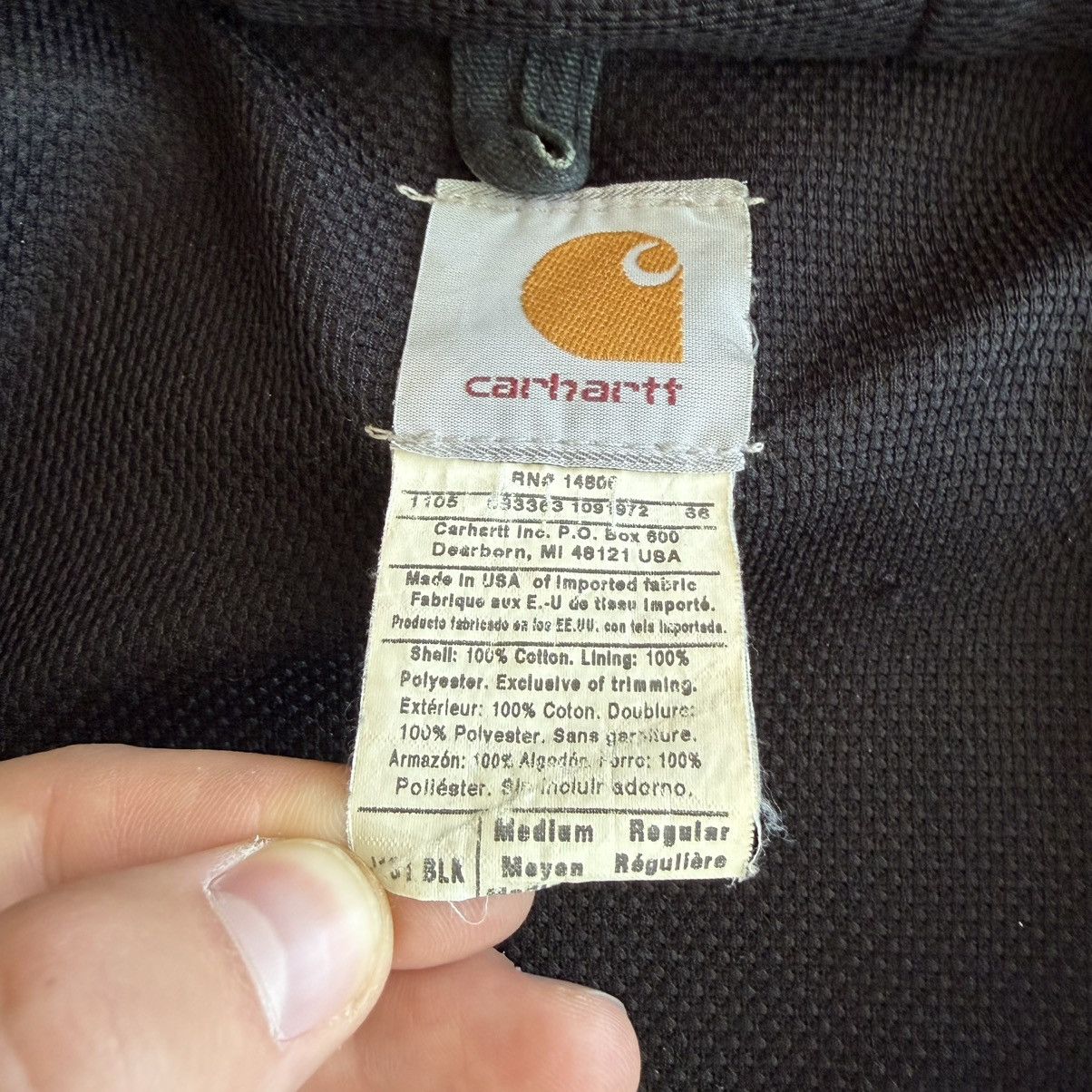 Carhartt Carhartt active jacket J150 BLK vintage boxy USA workwear 00 Size US M / EU 48-50 / 2 - 6 Thumbnail