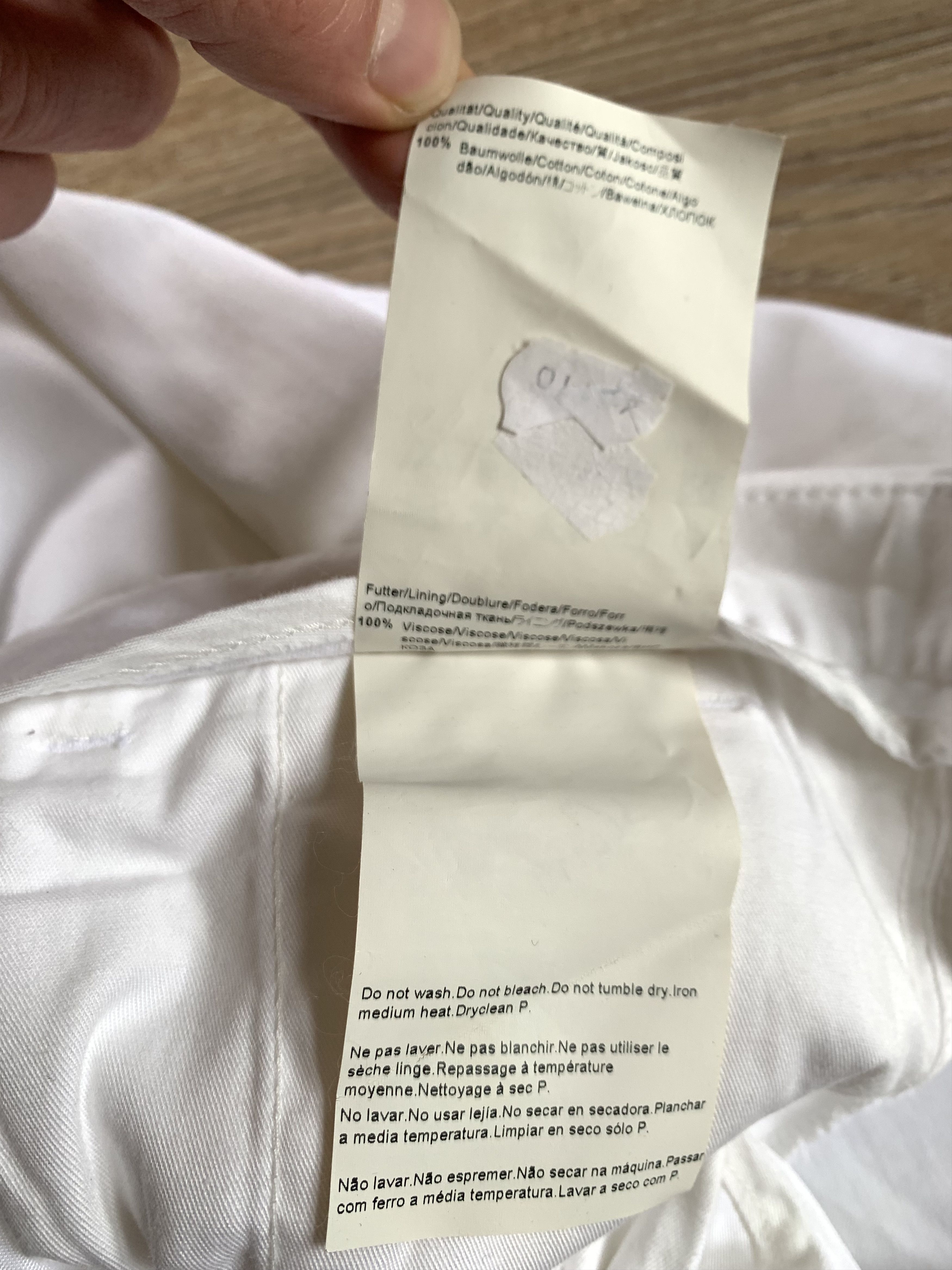Hugo Boss Hugo Boss White Cotton Tailored Trousers Pants Size 34" / US 12 / IT 48 - 9 Thumbnail