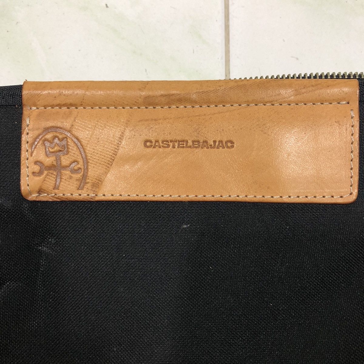 Jean Charles De Castelbajac 📌Rich Black Vintage Pouch Bag Leather Hand Castelbajac Size ONE SIZE - 17 Thumbnail