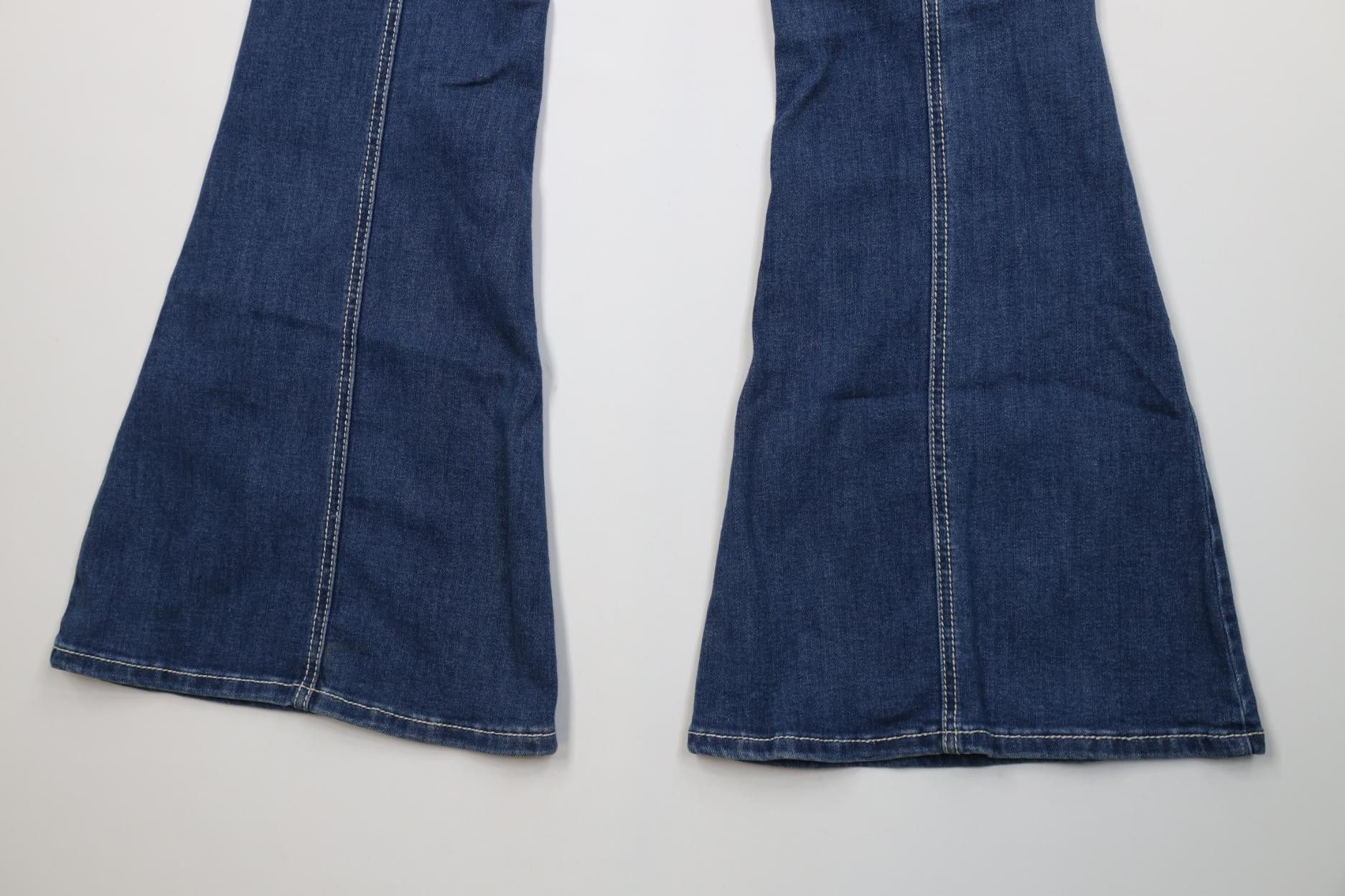 Vintage Vintage Y2K Western Babydoll Bell Bottoms Denim Jeans Blue Size 30" / US 8 / IT 44 - 14 Thumbnail