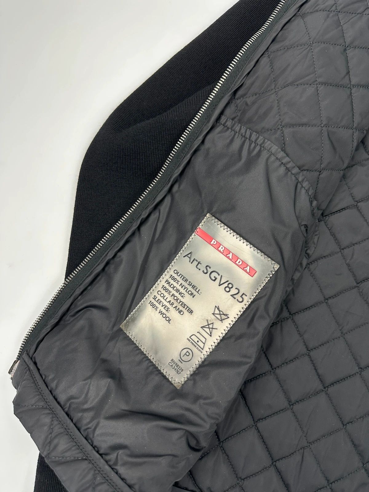 Prada Prada Sport FW01-05 Black Hybrid Wool & Nylon Padded Jacket Size US M / EU 48-50 / 2 - 9 Thumbnail