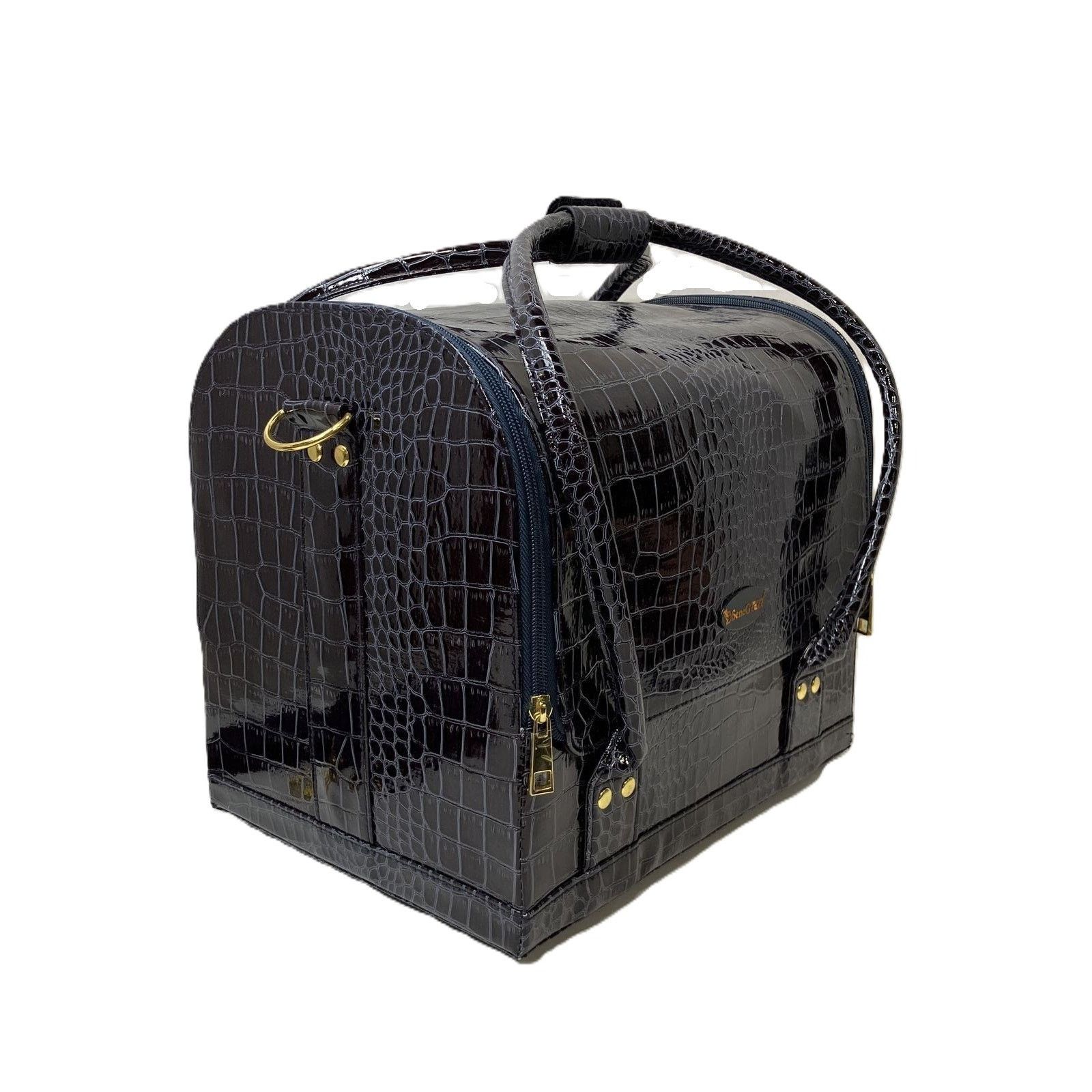 Designer SeneGence Luxury Tiered Vegan Leather Travel Cosmetic Case Size ONE SIZE - 3 Thumbnail