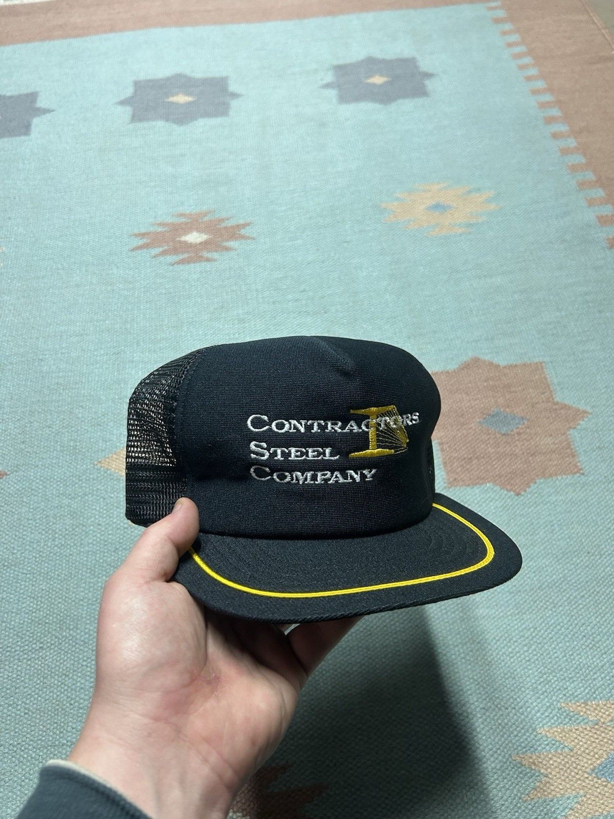 Vintage Vtg 80s trucker hat contractors steel company USA snapback Size ONE SIZE - 1 Thumbnail