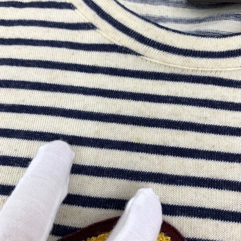Loewe LOEWE Plaid lettered fleece striped wool round neck short Size M / US 6-8 / IT 42-44 - 8 Thumbnail