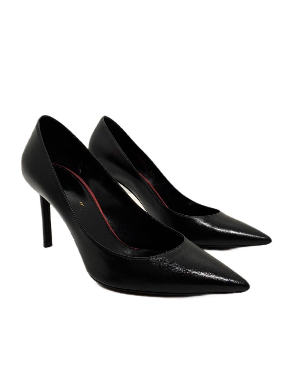 Saint Laurent Paris Saint Laurent Paris Anja Opium Leather Pointed Pumps Heels Size US 6.5 / IT 36.5 - 1 Thumbnail