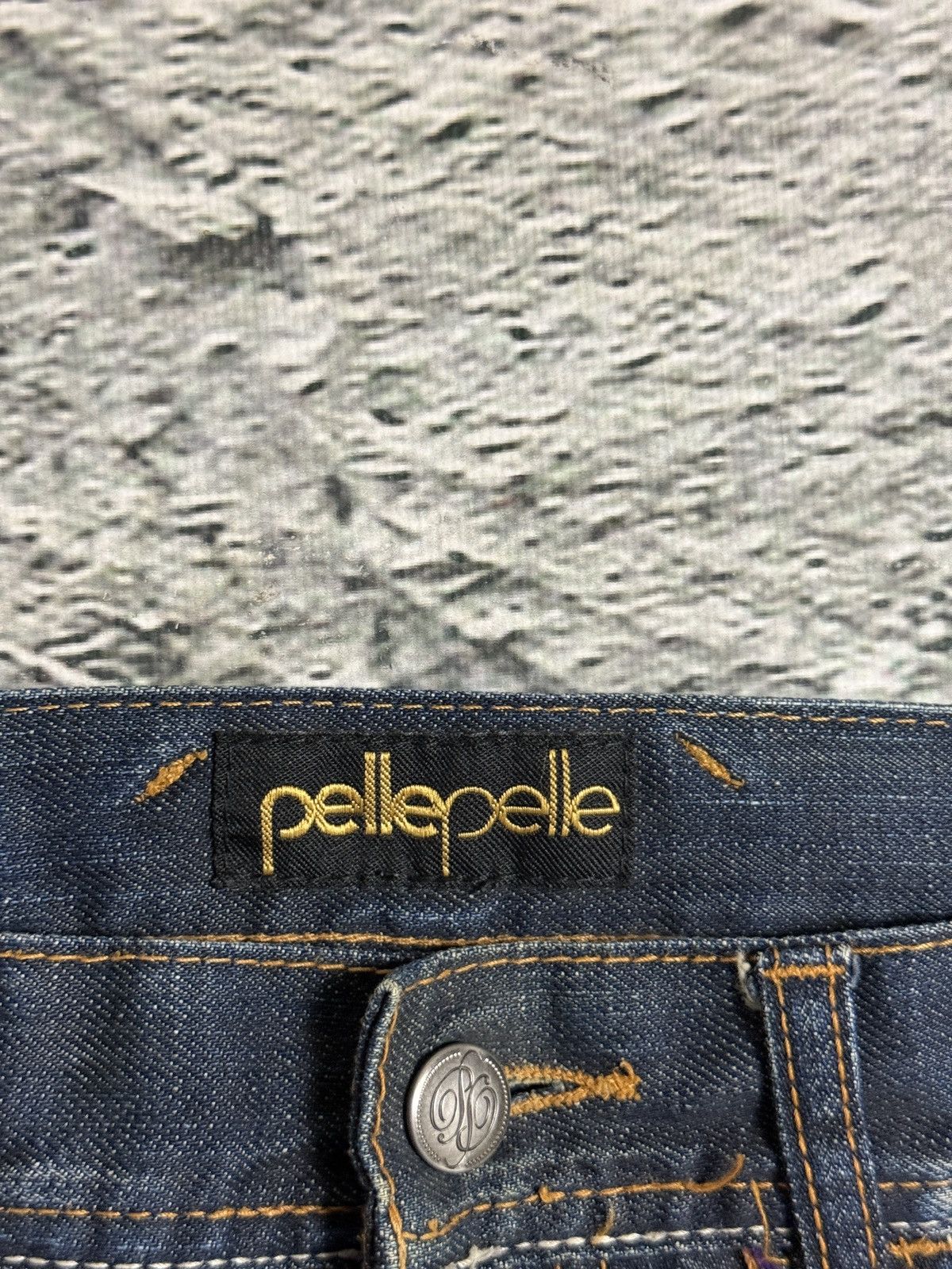 Pelle Pelle Pelle Pelle vintage navy blue jeans Y2K baggy denim big logo Size US 32 / EU 48 - 7 Thumbnail