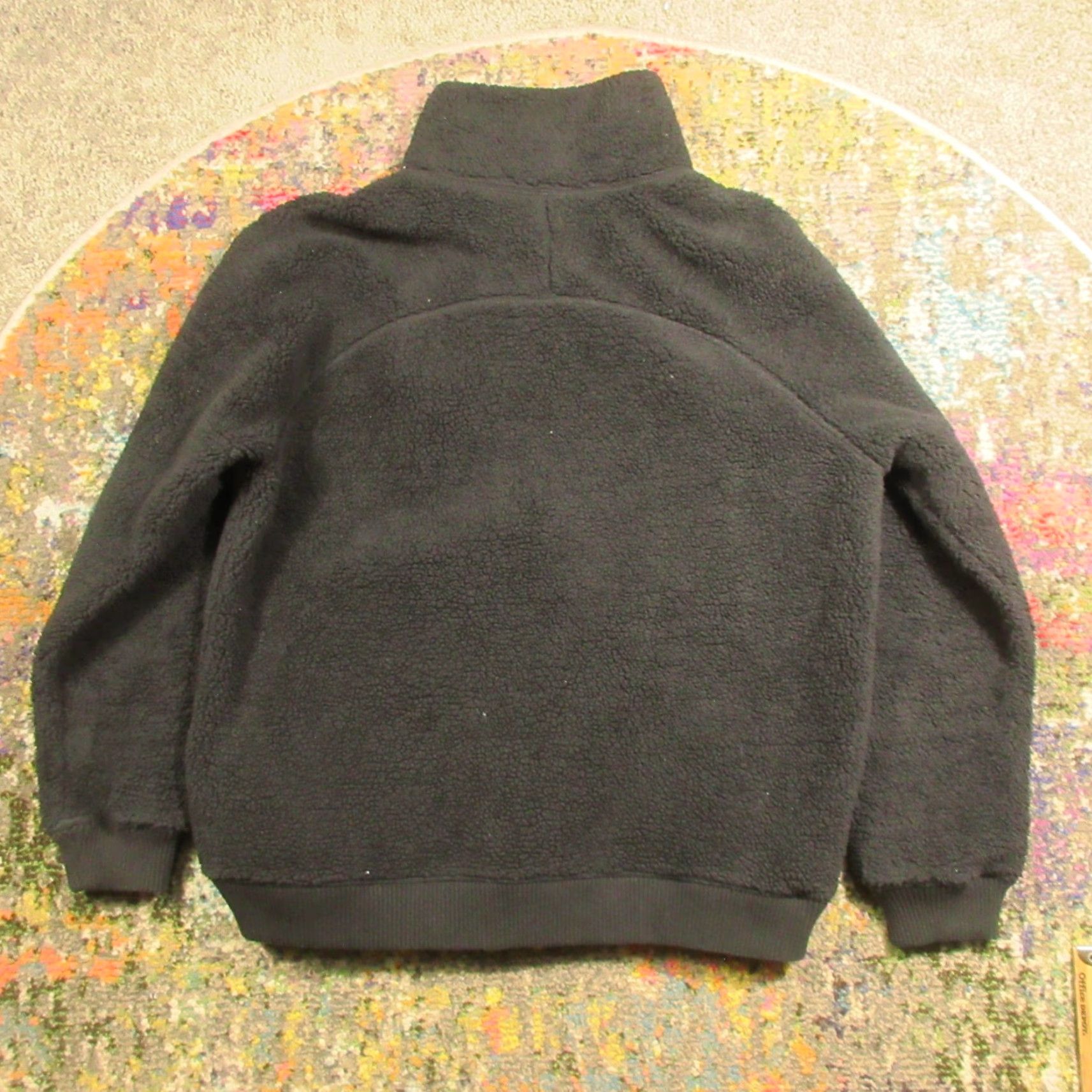 Athleta Athleta Jacket Womens L Black Full Zip Mock Neck High Pile Fleece Mid-Length Size L / US 10 / IT 46 - 2 Thumbnail