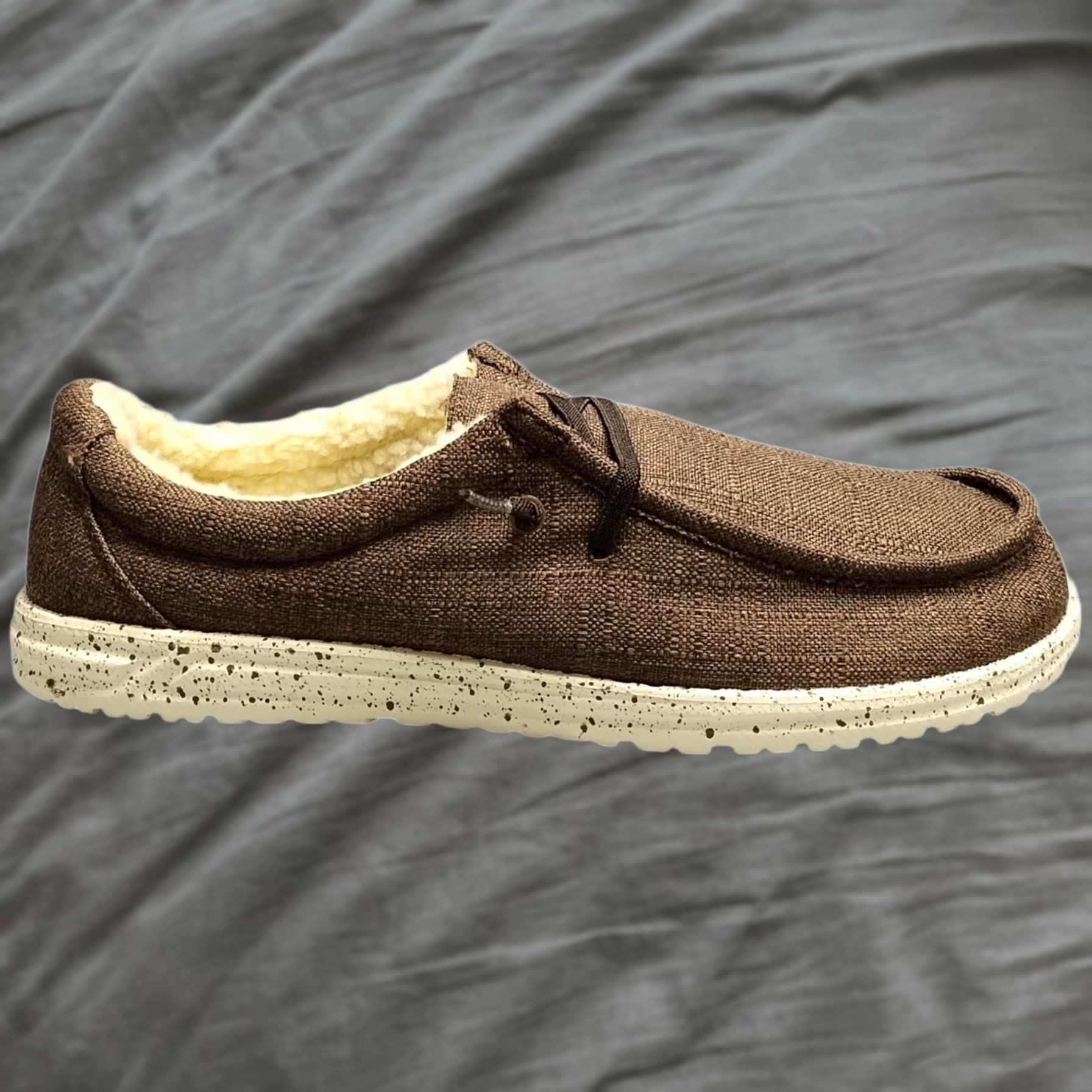 Vintage Crevo Mens Size 13 Slip On Loafers Brown White Faux Fur Lined Comfort Casual Shoe Size US 13 / EU 46 - 1 Thumbnail