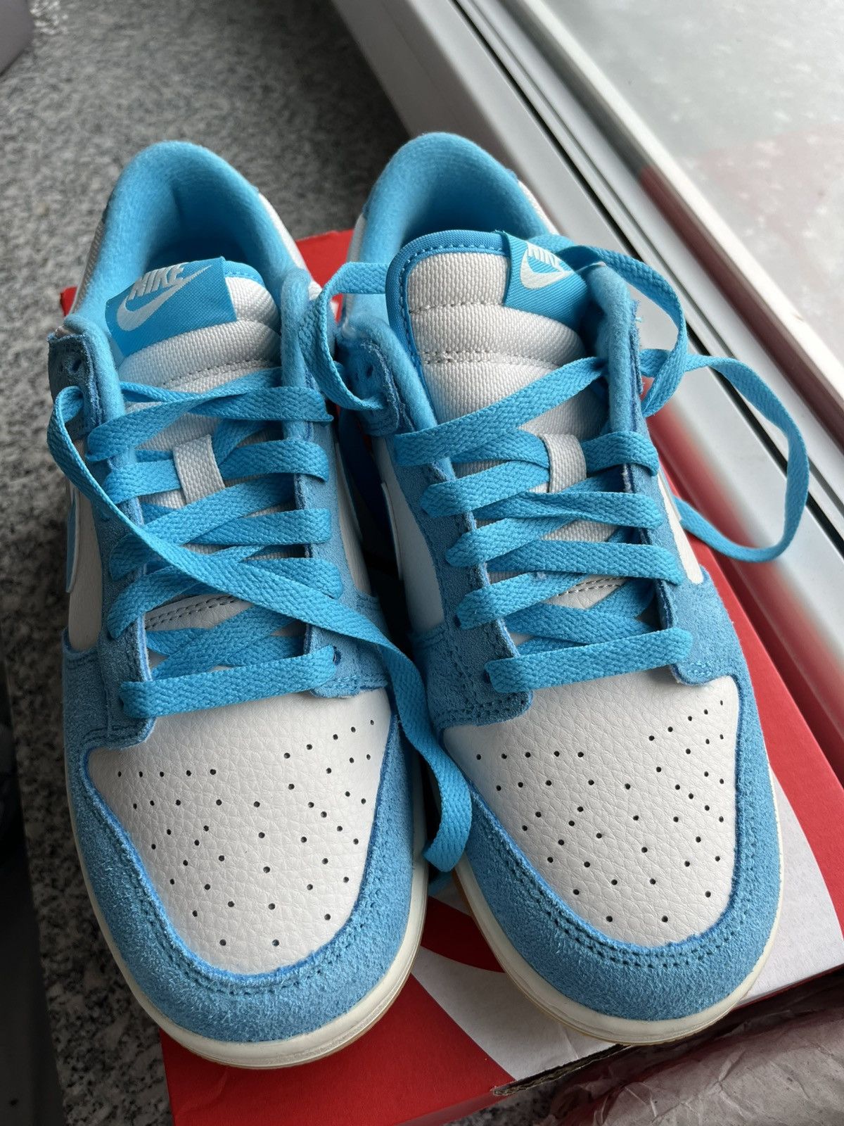 Nike Nike Dunk Low SE Phantom\Baltic Blue Size US 9 / IT 39 - 3 Thumbnail