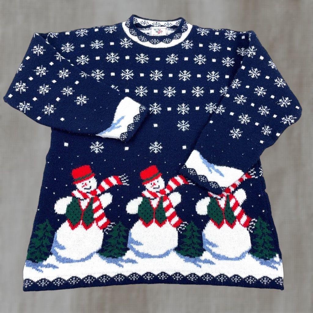 Vintage VINTAGE Nutcracker Sweater Women S Blue Christmas Snowman Knit Winter AOP 90s Womens Size S / US 4 / IT 40 - 1 Thumbnail