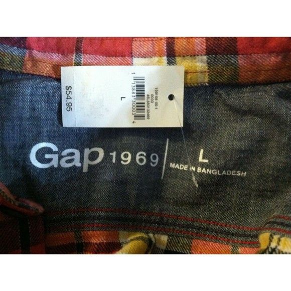 Gap GAP MENS NEW 55%LINEN 45%COTTON CASUAL SHIRT SIZE: L Size US L / EU 52-54 / 3 - 4 Thumbnail
