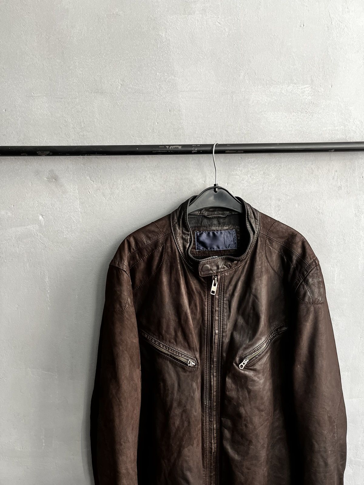Gap × Vintage Gap biker leather jacket Size US XL / EU 56 / 4 - 3 Thumbnail