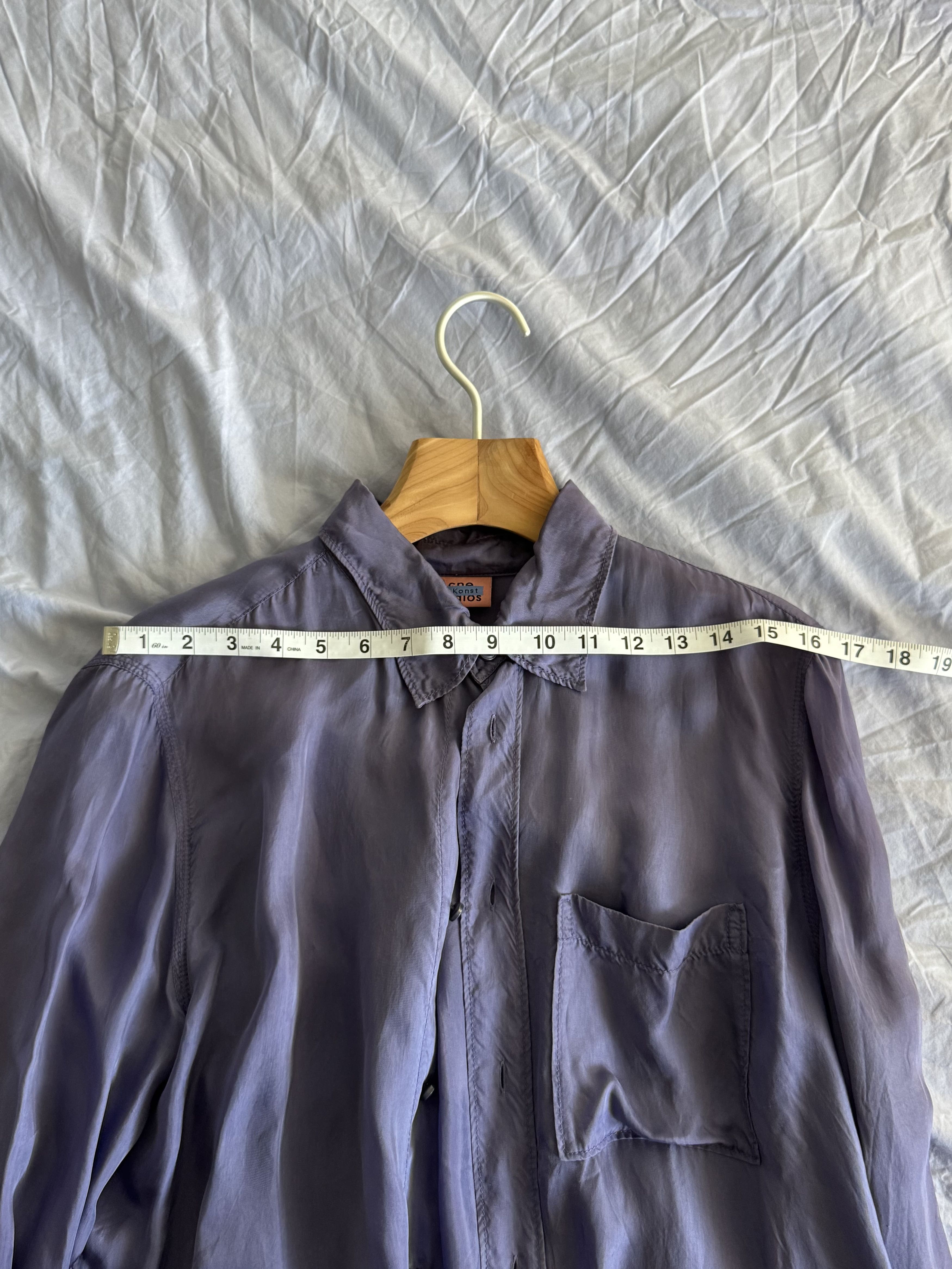 Acne Studios Acne Studios Purple Silk Button-Up Shirt Size US S / EU 44-46 / 1 - 7 Thumbnail