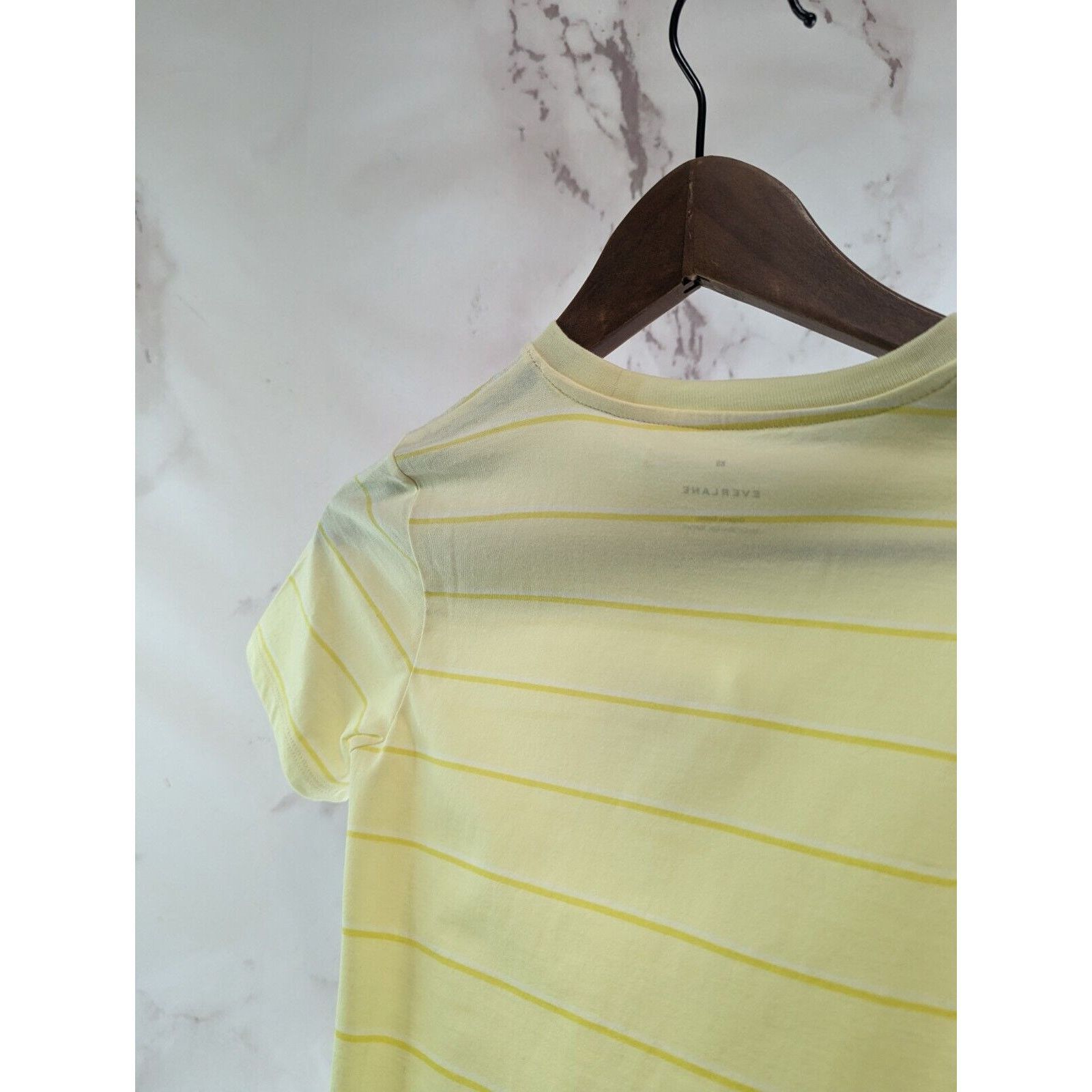 Everlane Everlane T Shirt Women Medium Yellow Stripe Organic Crew Size M / US 6-8 / IT 42-44 - 8 Thumbnail