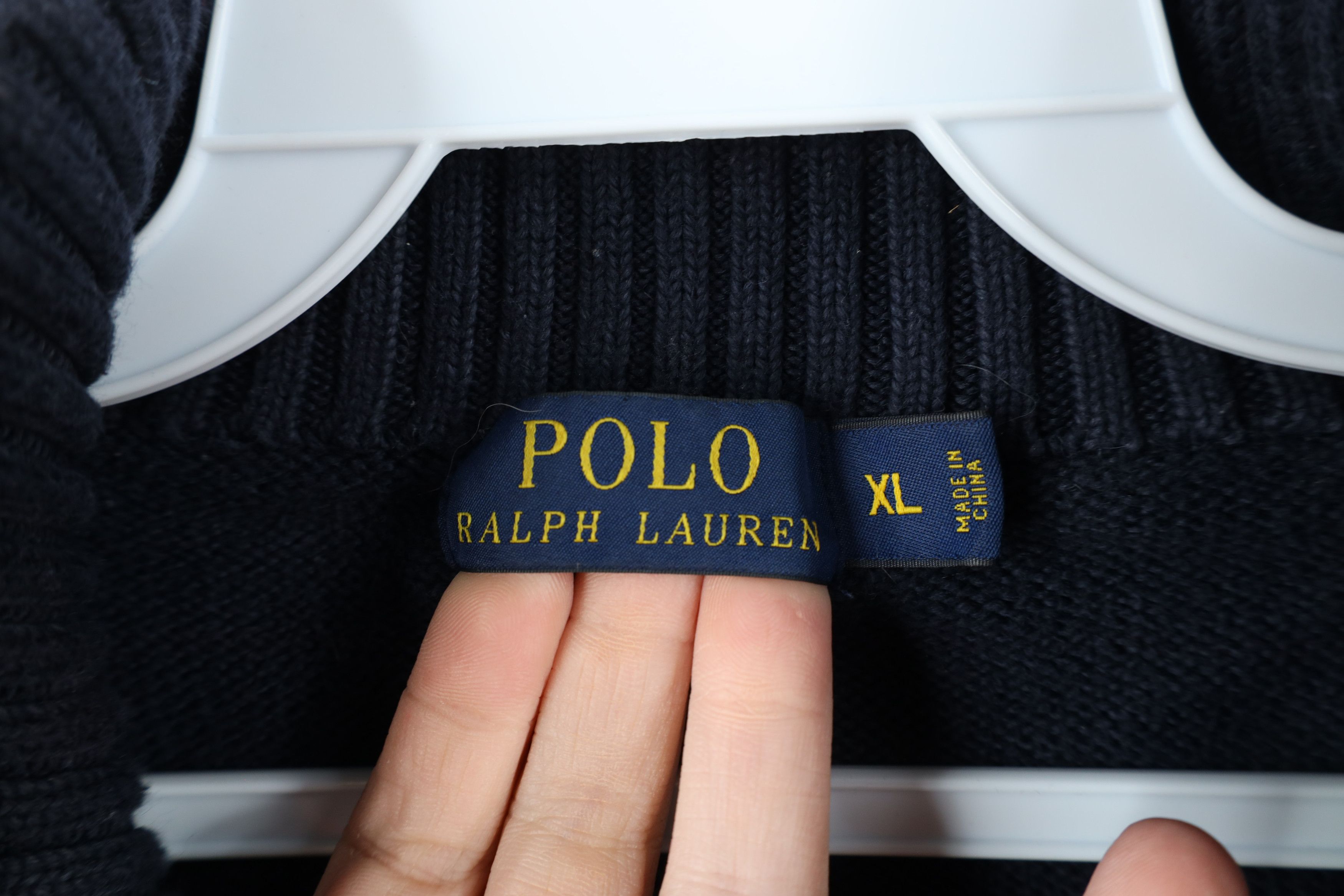 Ralph Lauren × Vintage Vintage Ralph Lauren Knit Half Zip Pullover Sweater Blue Size US XL / EU 56 / 4 - 5 Thumbnail