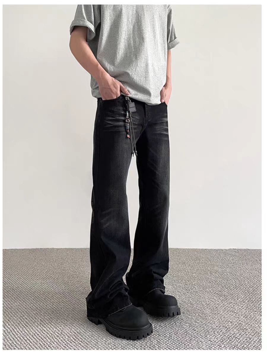 Japanese Brand × Jean Vintage high street micro flare washed and distressed jeans Size US 32 / EU 48 - 2 Thumbnail