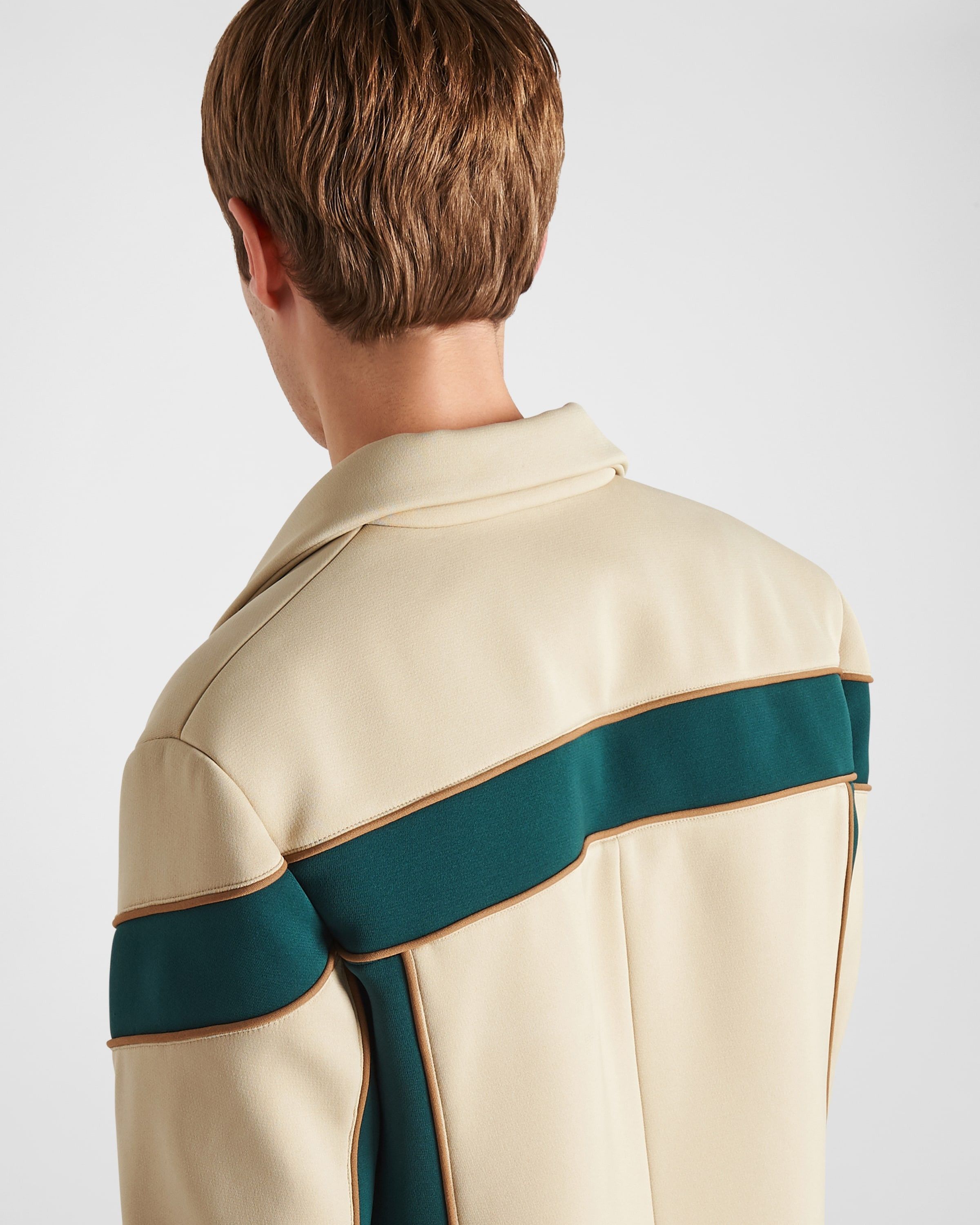 Prada o1mt1gz0225 Technical Fabric Coat in Beige/Green Size US XL / EU 56 / 4 - 4 Thumbnail