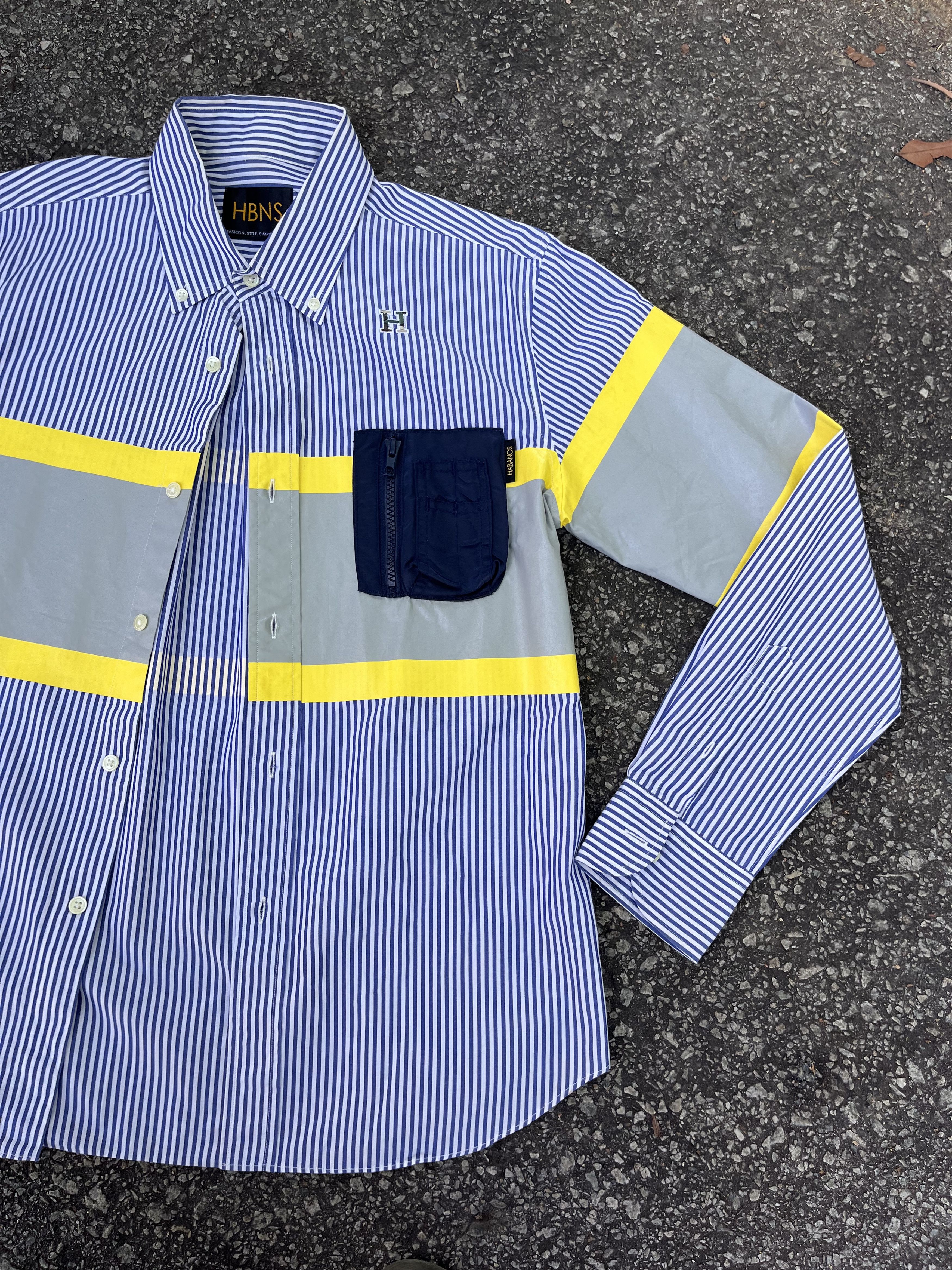 Japanese Brand Habanos striped recontructed button up Size US S / EU 44-46 / 1 - 6 Thumbnail