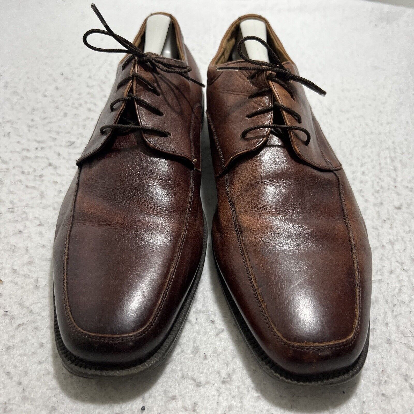 Florsheim Florsheim Mens 10 D Leather Brown Lace Up Oxford Dress Shoes Size US 10 / EU 43 - 3 Thumbnail