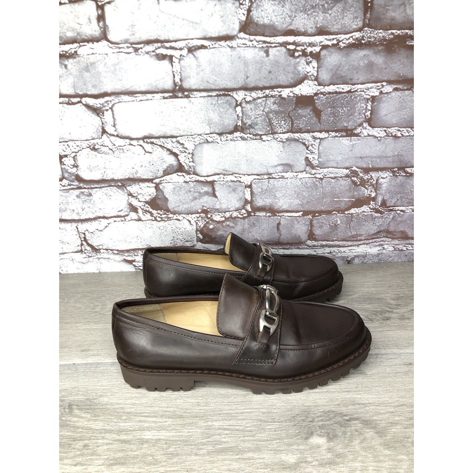 Kenneth Cole Kenneth Cole VTG Horsebit Brown Leather Lug Sole Loafers Dre Size US 6.5 / IT 36.5 - 2 Thumbnail
