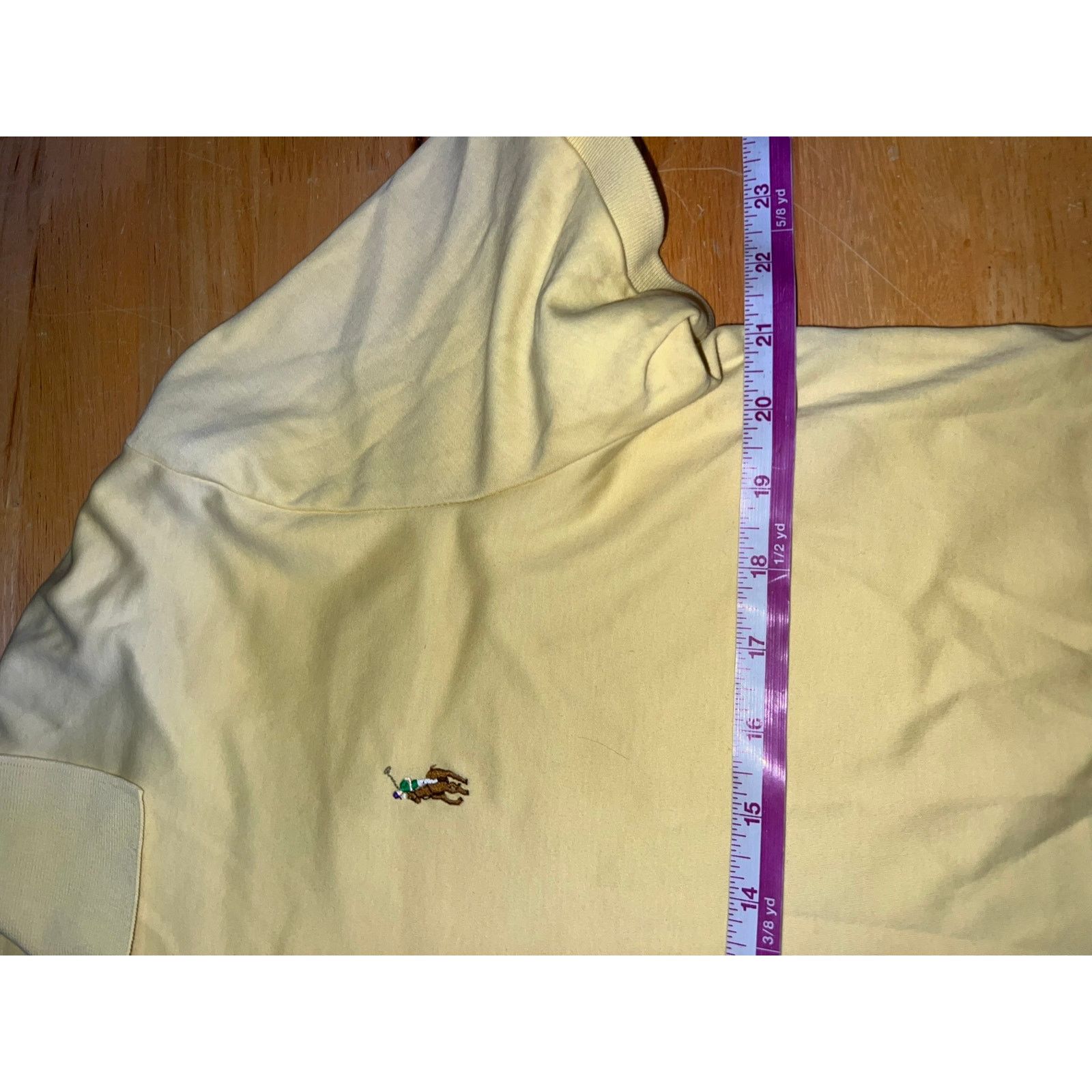 Vintage Polo Ralph Lauren Yellow Polo Shirt Short Sleeve Pony Large Size US L / EU 52-54 / 3 - 7 Thumbnail
