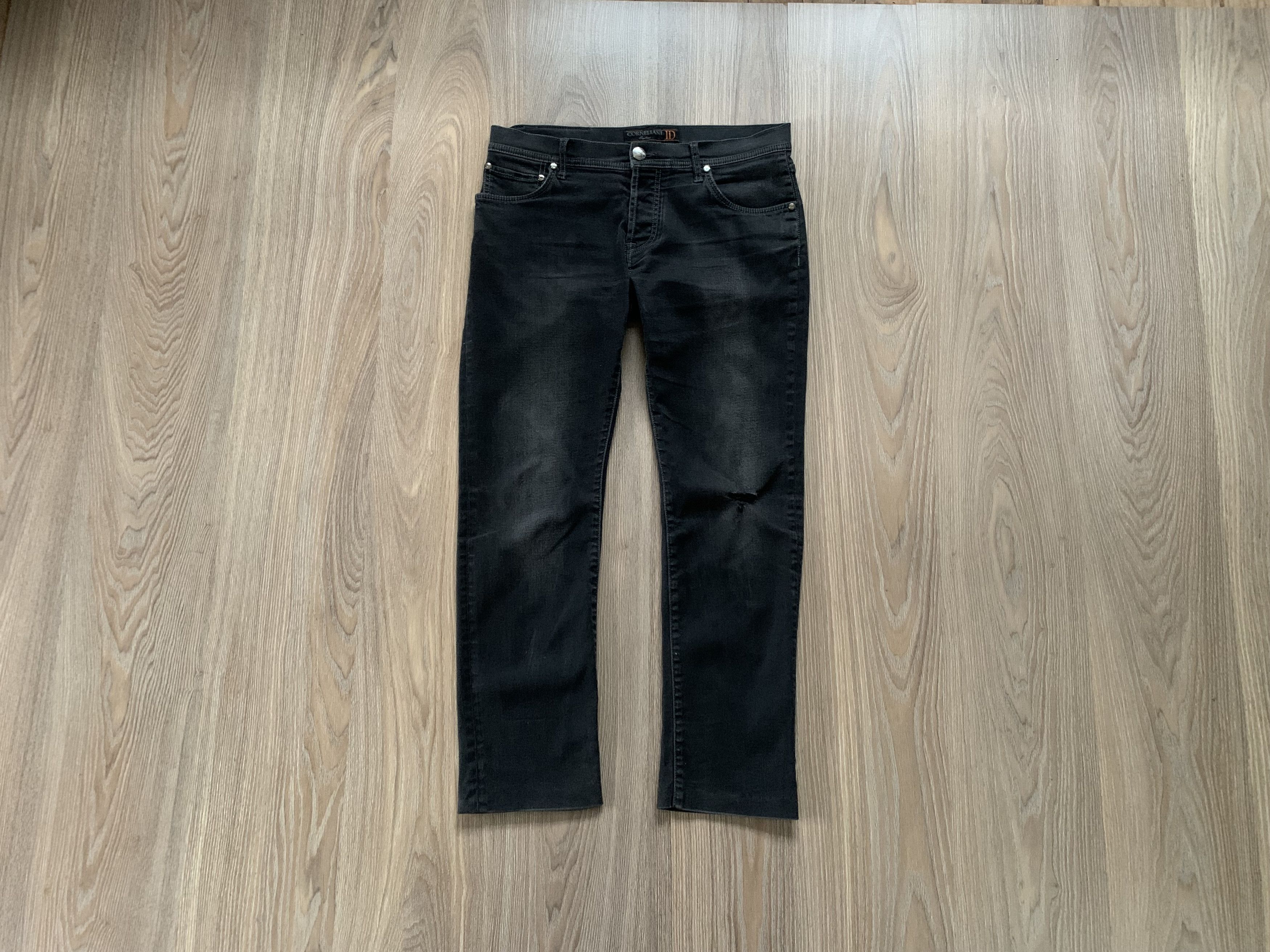 Corneliani Black Distress Jeans