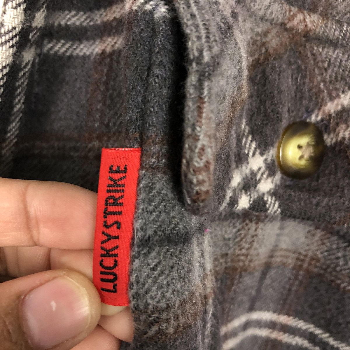 Japanese Brand 📌Vintage Flannel Chore Shirt Jacket Lucky Strike Tartan Size US M / EU 48-50 / 2 - 20 Thumbnail