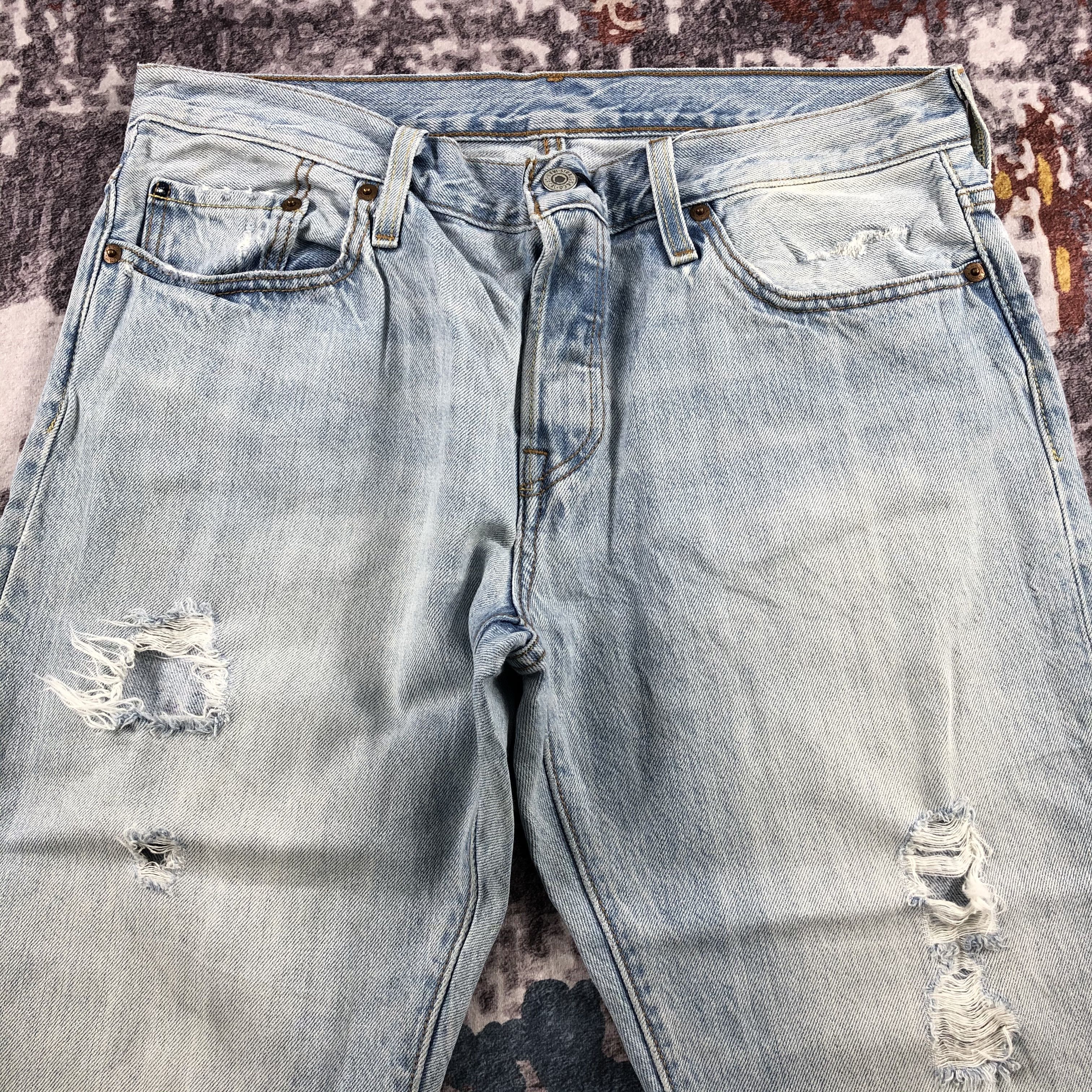 Levi's Vintage Light Wash Levis 501 Jeans-JM2278 Size US 34 / EU 50 - 3 Thumbnail