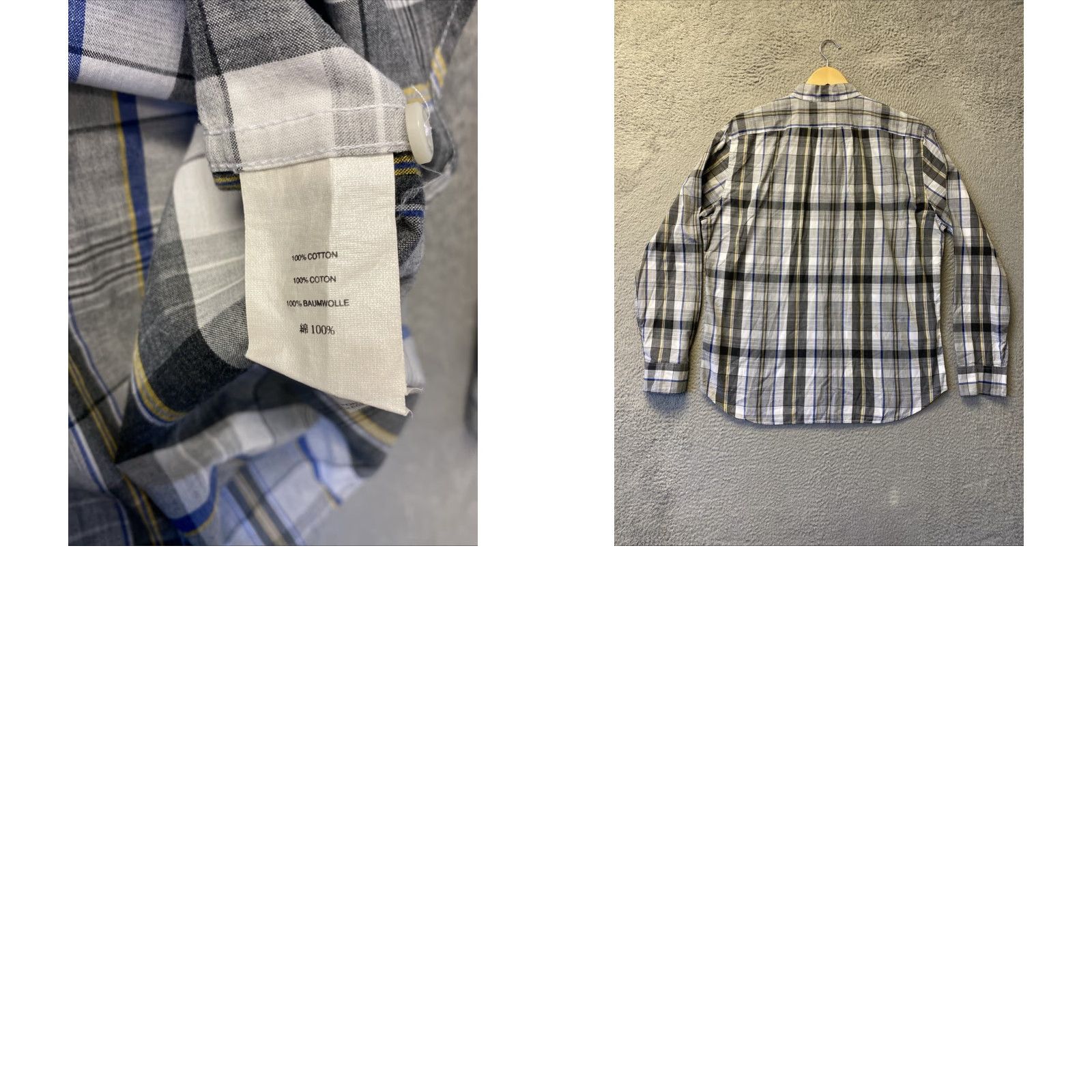 Banana Republic BANANA REPUBLIC Shirt Mens XL Plaid Long Sleeve Button Gray - Casual Shirt - Cotton - Regular Fit - Fall Spring Summer - Mens XL Gray Plaid Button-Up Size US XL / EU 56 / 4 - 8 Thumbnail