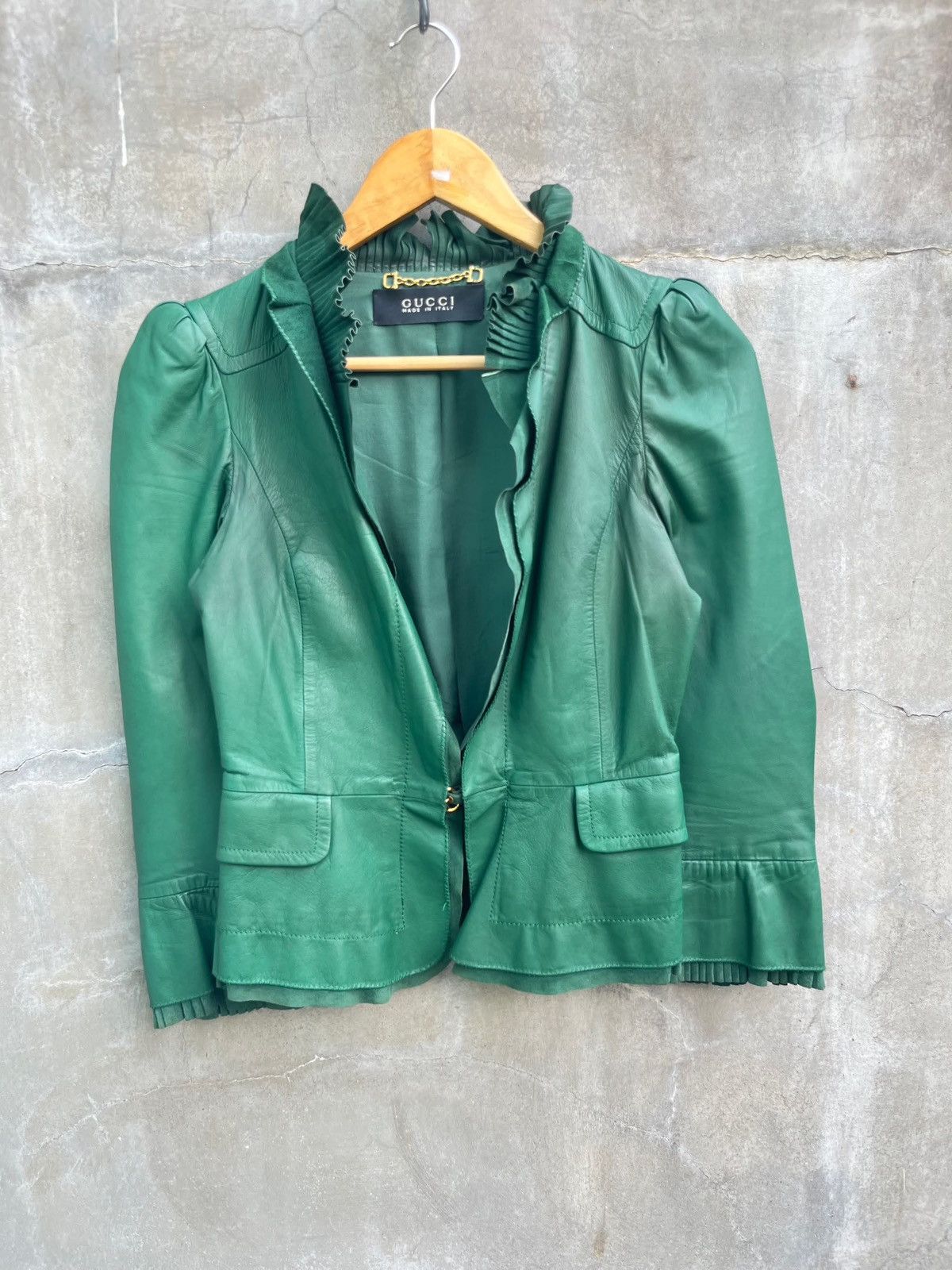 Gucci Leather Evening Jacket Size S / US 4 / IT 40 - 1 Thumbnail