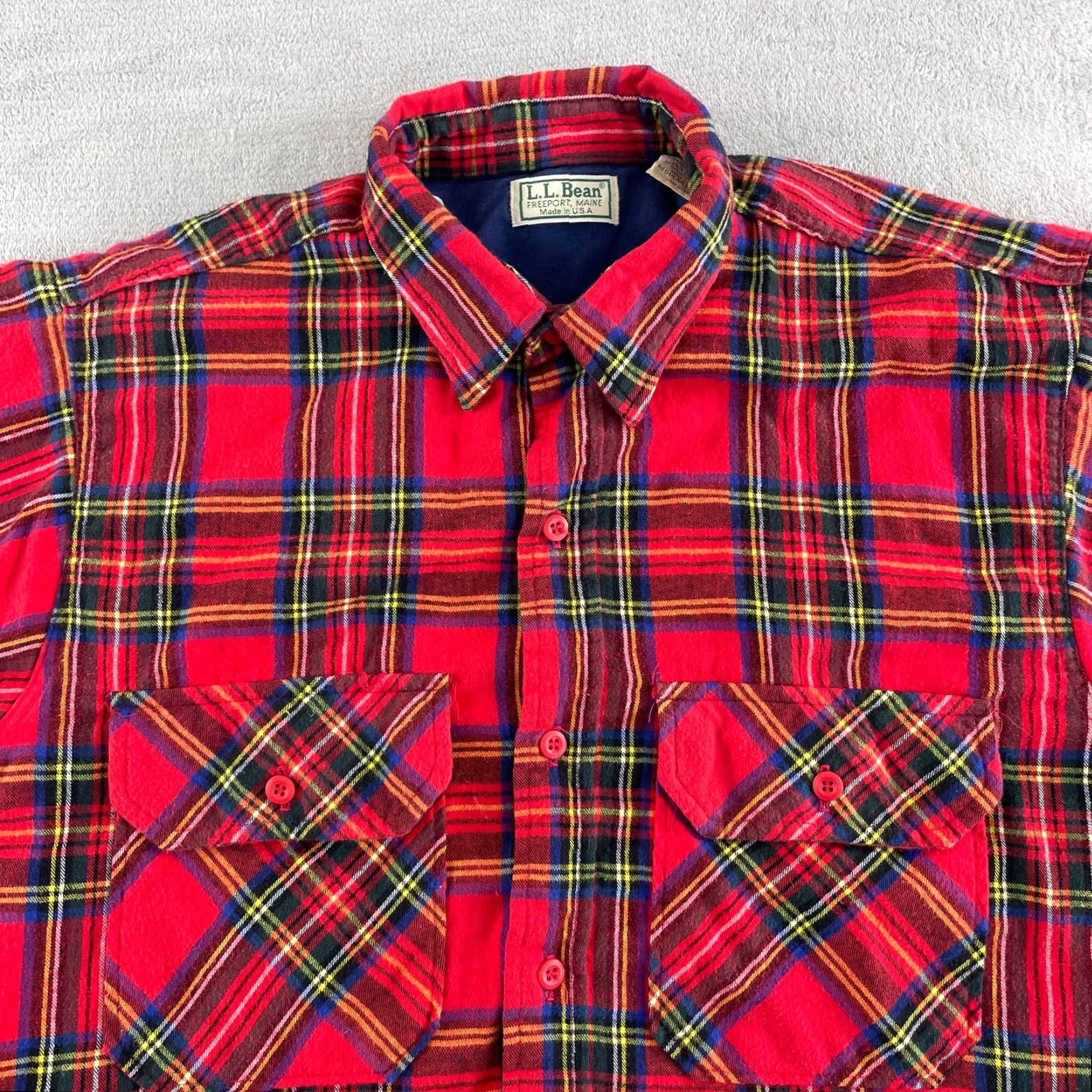 Vintage VINTAGE LL Bean Flannel Shacket Men L Red Plaid USA Made Size US L / EU 52-54 / 3 - 3 Thumbnail