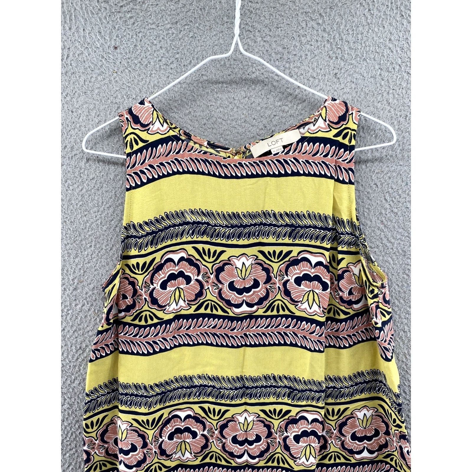 Loft LOFT Ann Taylor Floral Sleeveless Rayon Knee Length Dress M Multicolor Women’s Size Medium Casual Dress Size M / US 6-8 / IT 42-44 - 3 Thumbnail