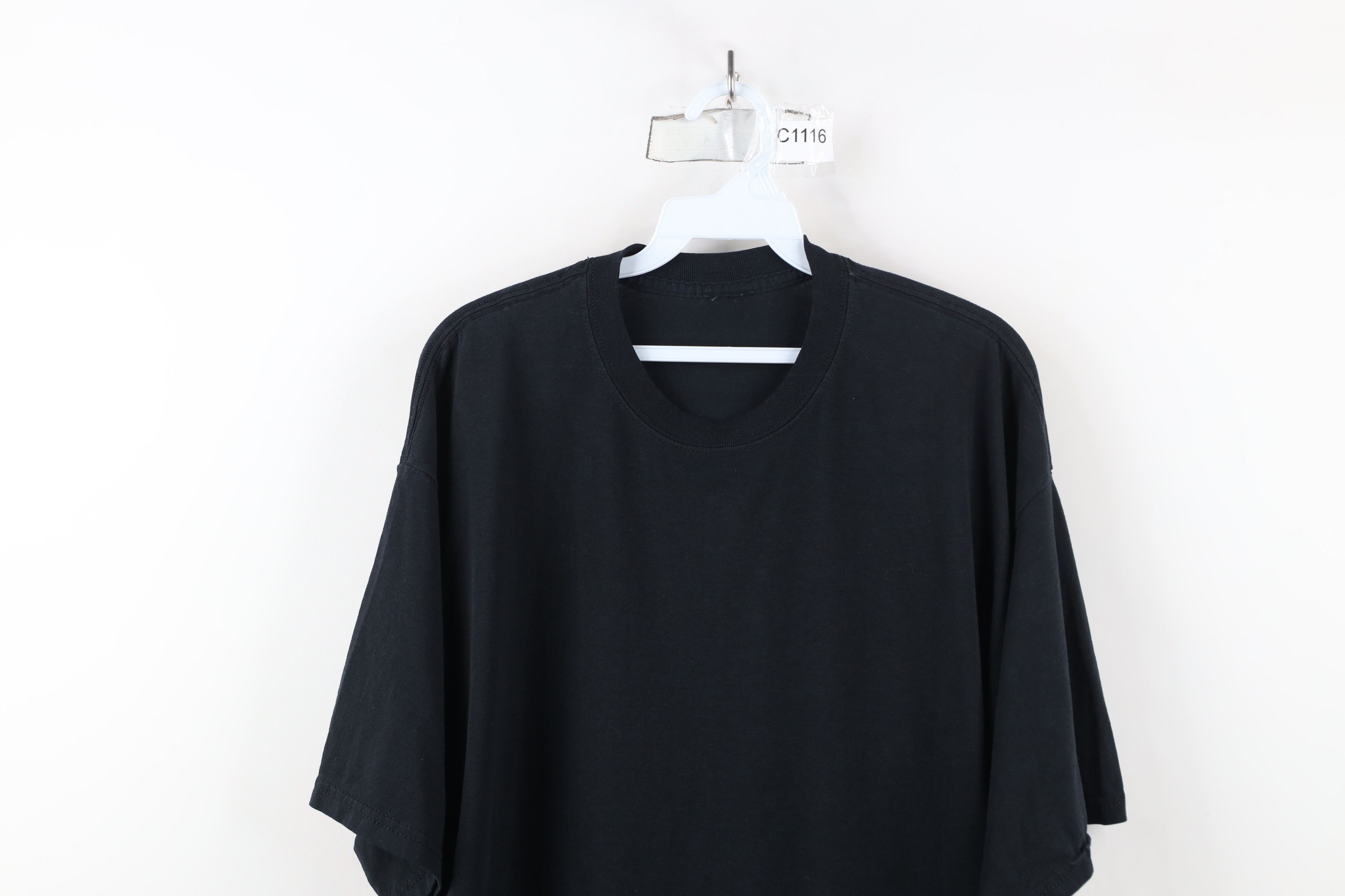 Vintage Vintage 90s Streetwear Short Sleeve T-Shirt Black Cotton Size US L / EU 52-54 / 3 - 2 Thumbnail