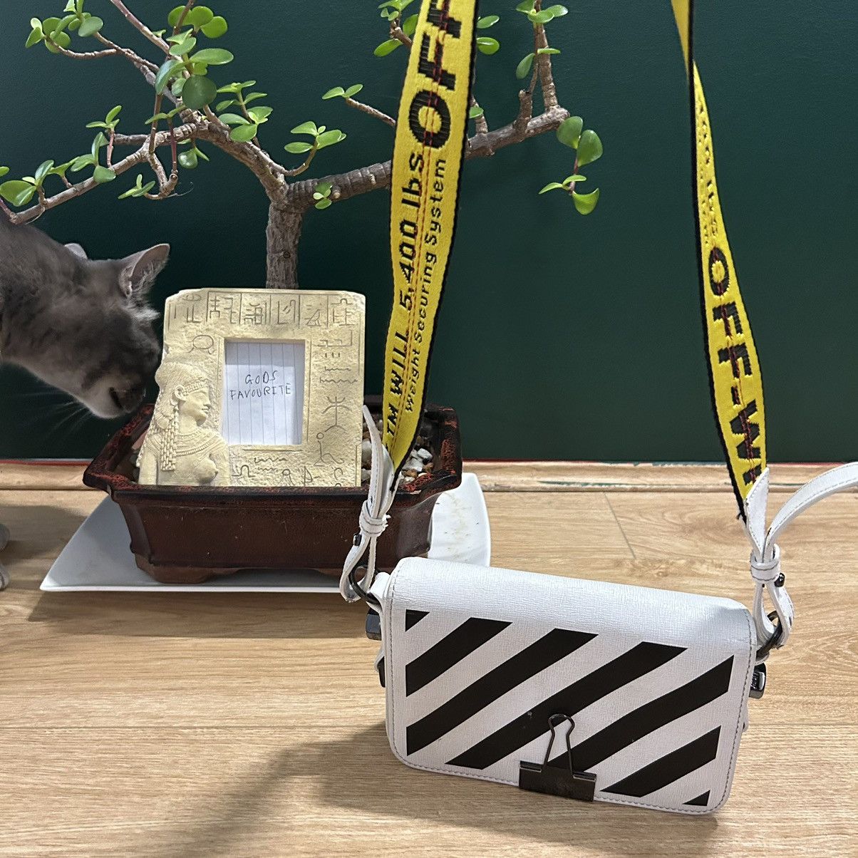 image of Off White Offwhite Binder Leather Crossbody Bag, Women's