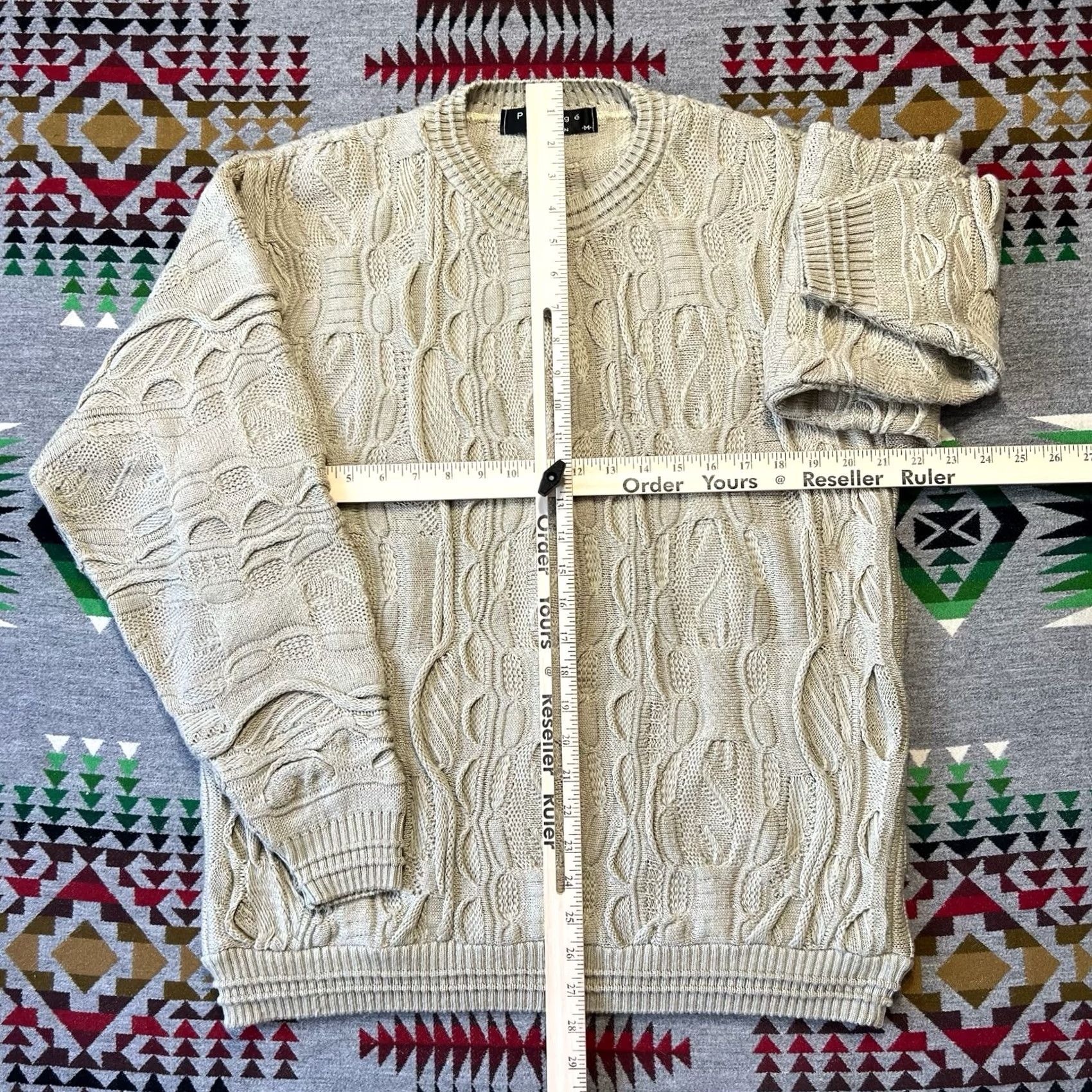 Coogi VINTAGE Protege Sweater Mens Medium Beige Pullover 3D Chunky Knit Style Coogi 80s 90s Size US M / EU 48-50 / 2 - 3 Thumbnail